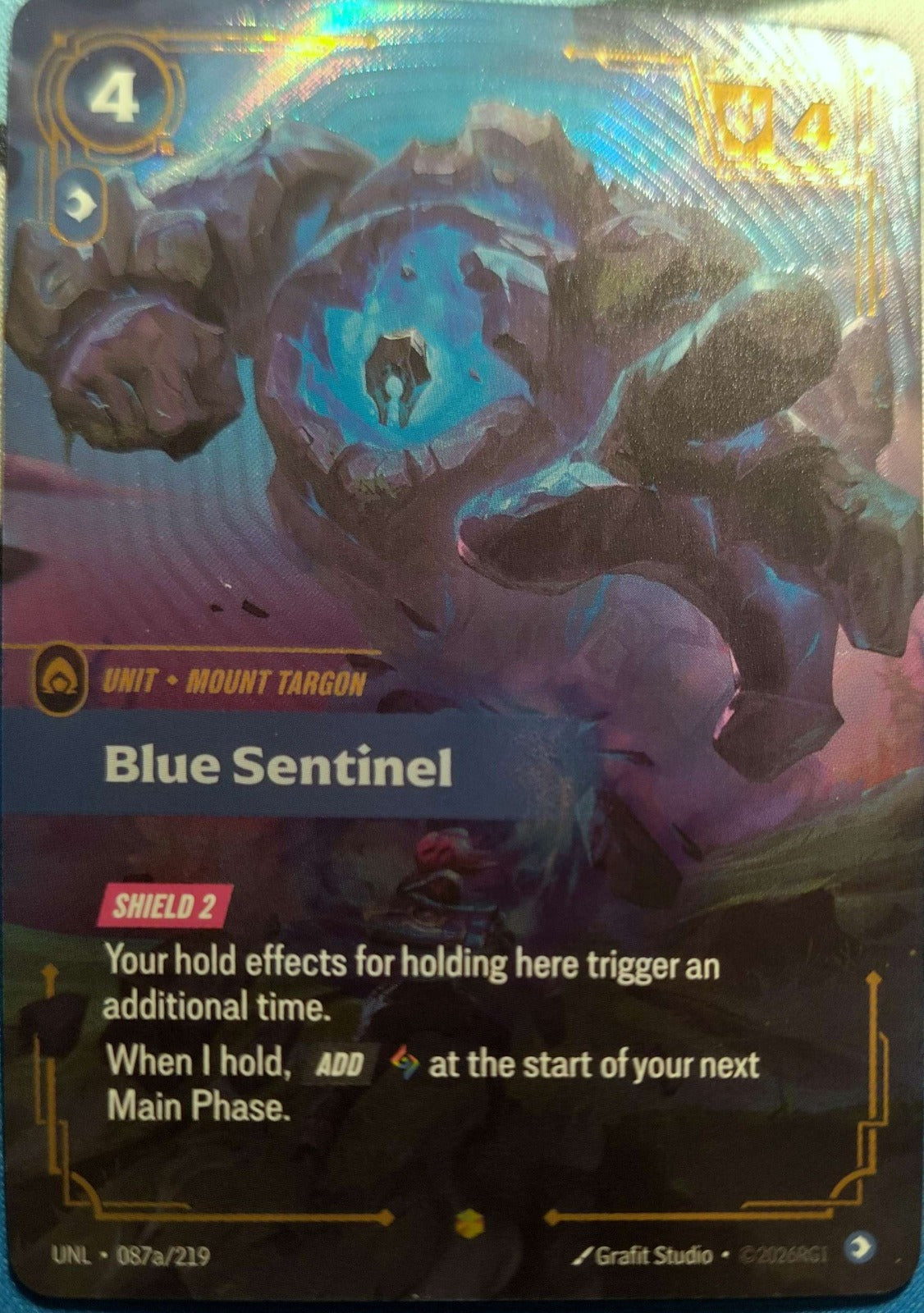Blue Sentinel Alt Art 087a/219 Riftbound TCG Unleashed NM League