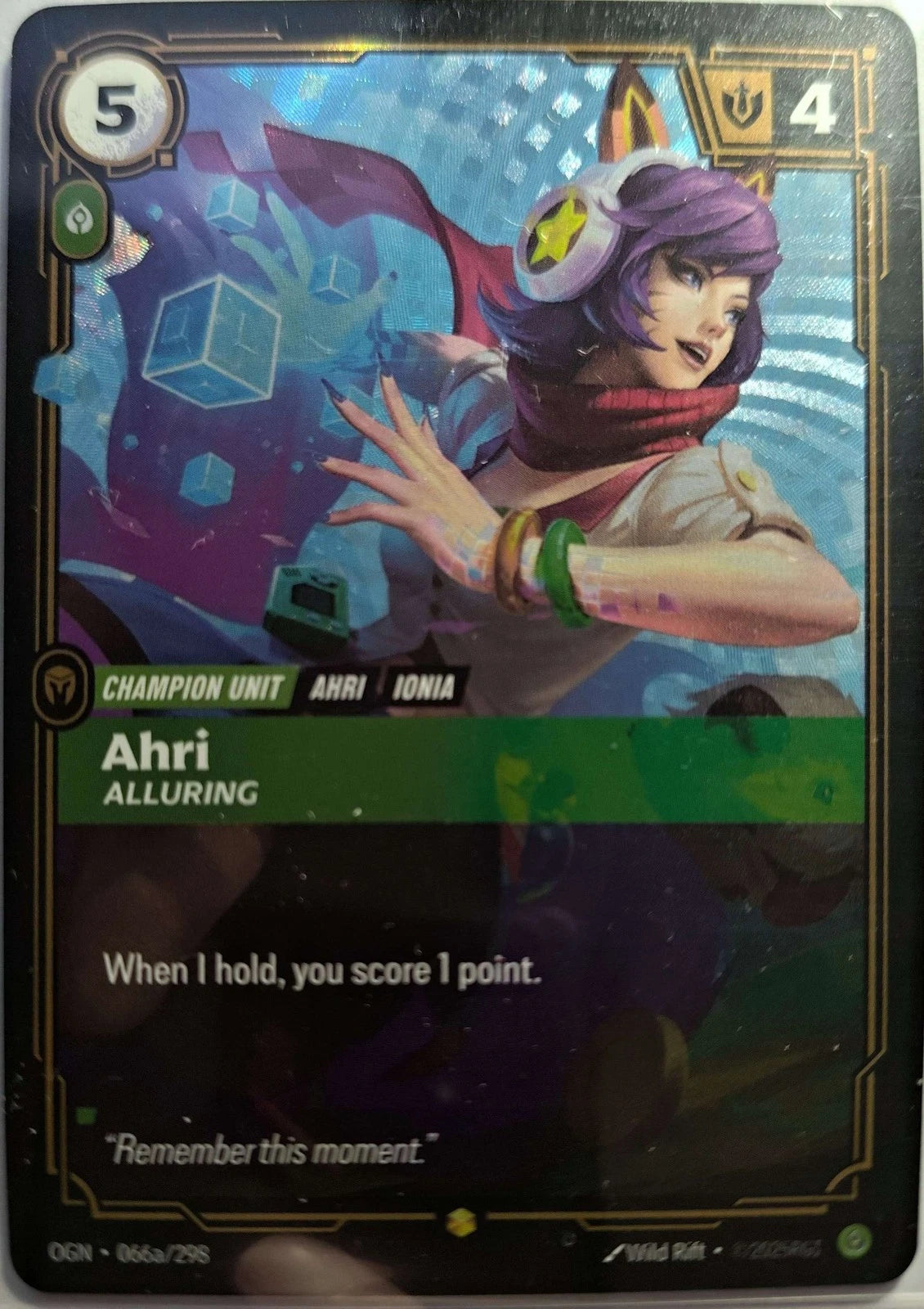 Ahri Alluring Alternate Art 066a/298 Riftbound TCG Origins NM