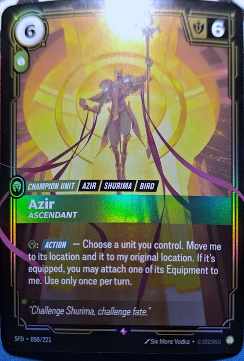 Azir - Ascendant 050/221 Riftbound TCG Spiritforged NM League of Legends