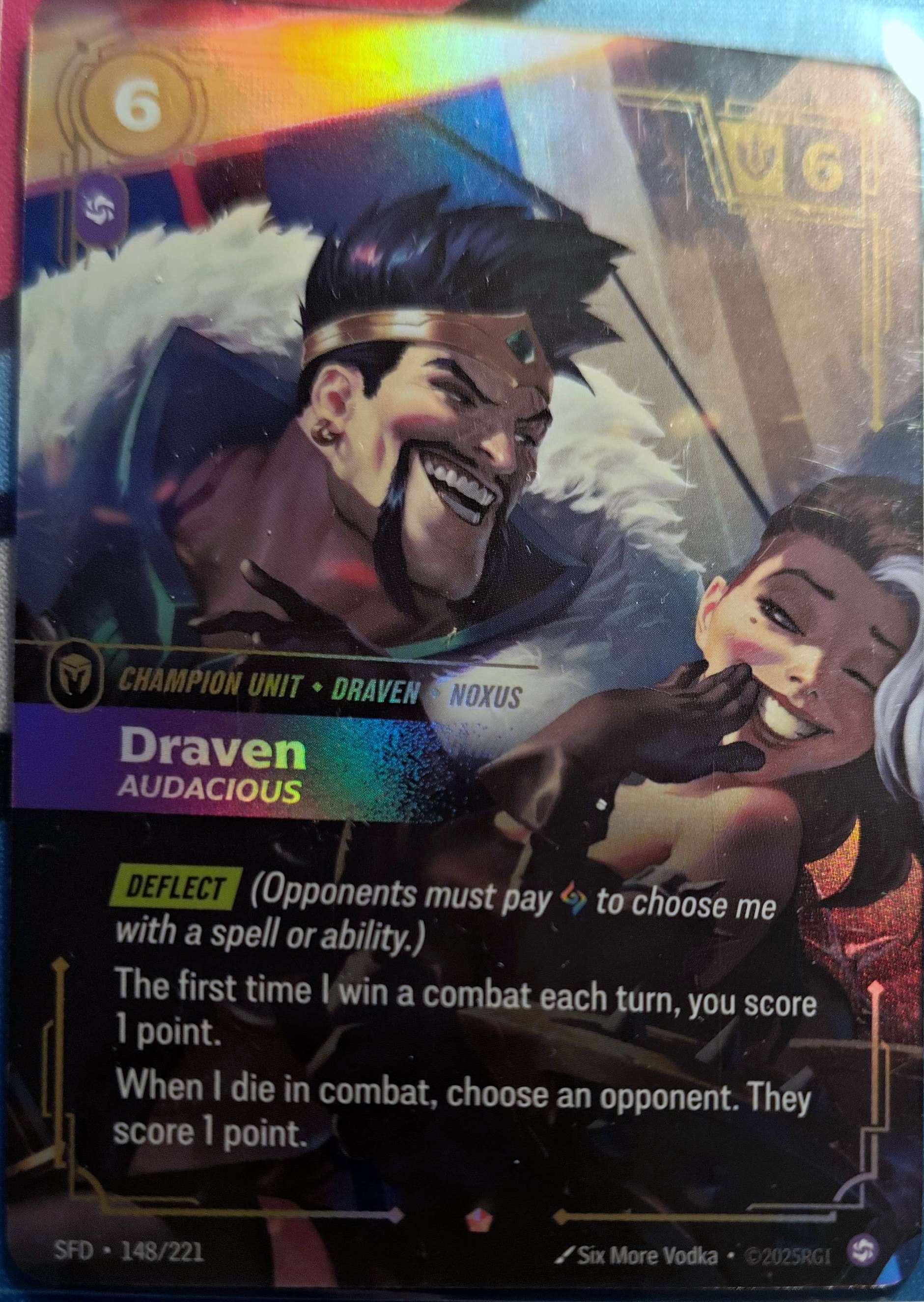 Draven Audacious 148/221 Riftbound TCG Spiritforged NM League of Legends