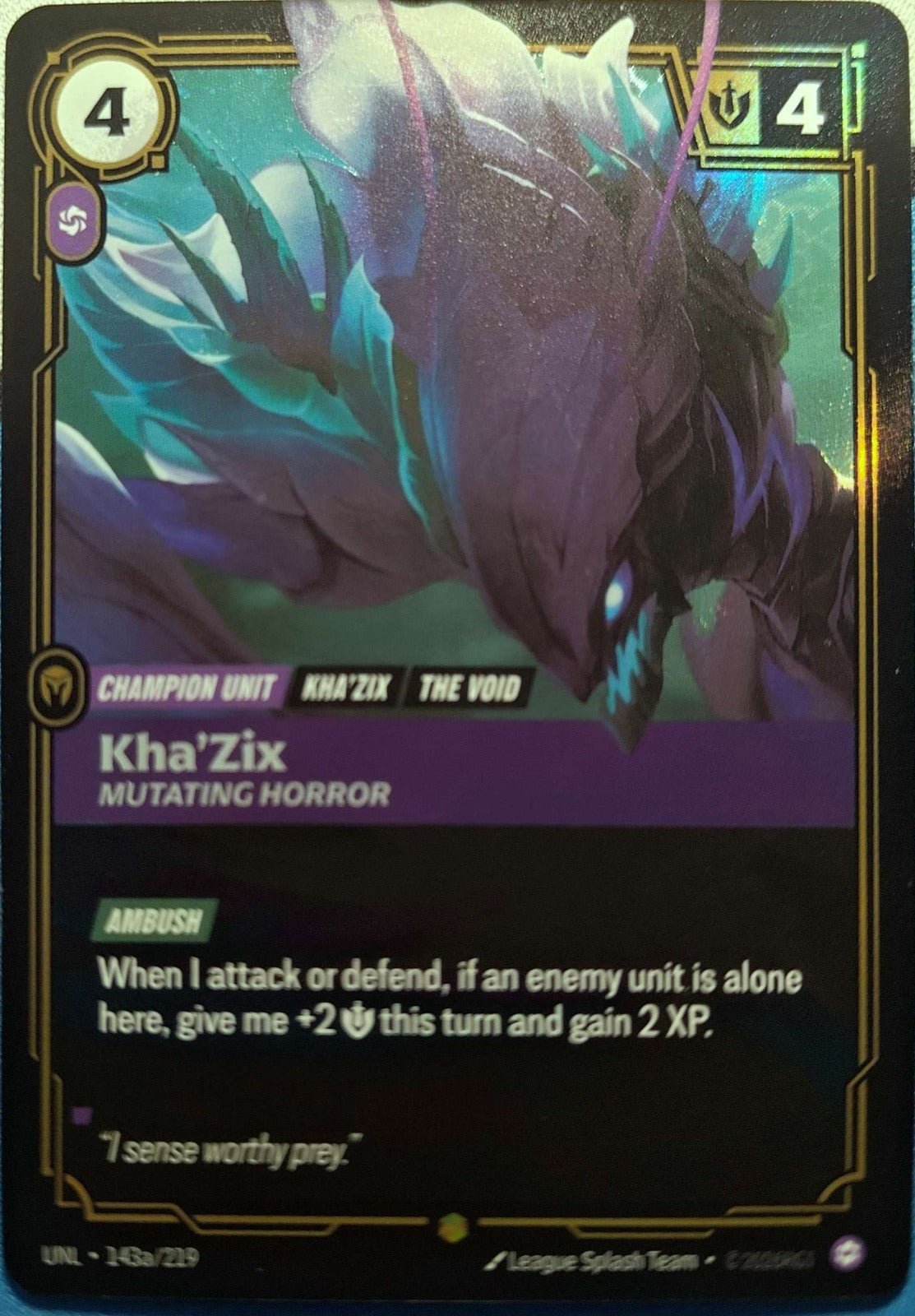 Kha'Zix Mutating Horror Alternate Art 143a/219 Riftbound TCG Unleashed NM League