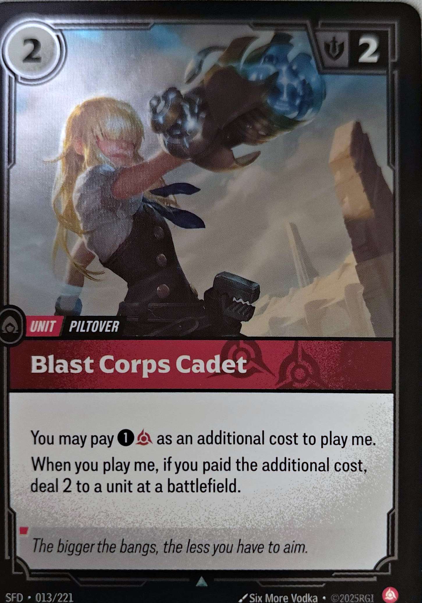 Blast Corps Cadet 013/221 Foil Riftbound TCG Spiritforged NM League of Legends