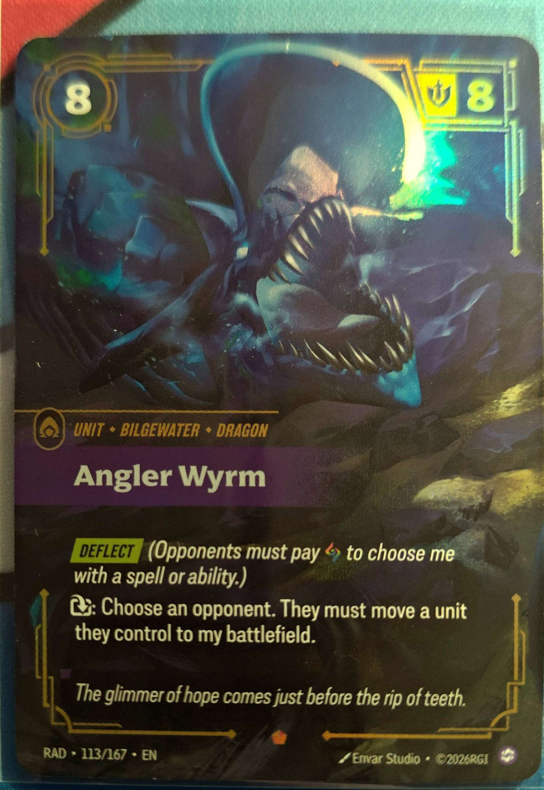 Angler Wyrm 113/167 Riftbound TCG Radiance NM League of Legends