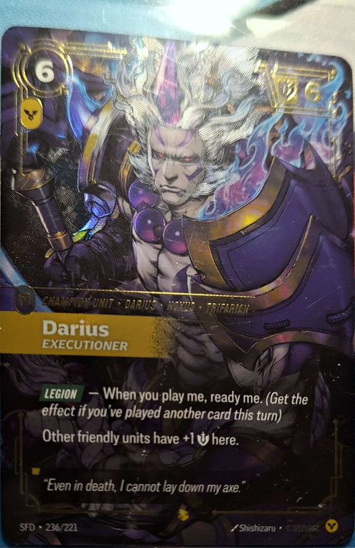 Darius Executioner Overnumbered 236/221 Riftbound TCG Spiritforged NM League