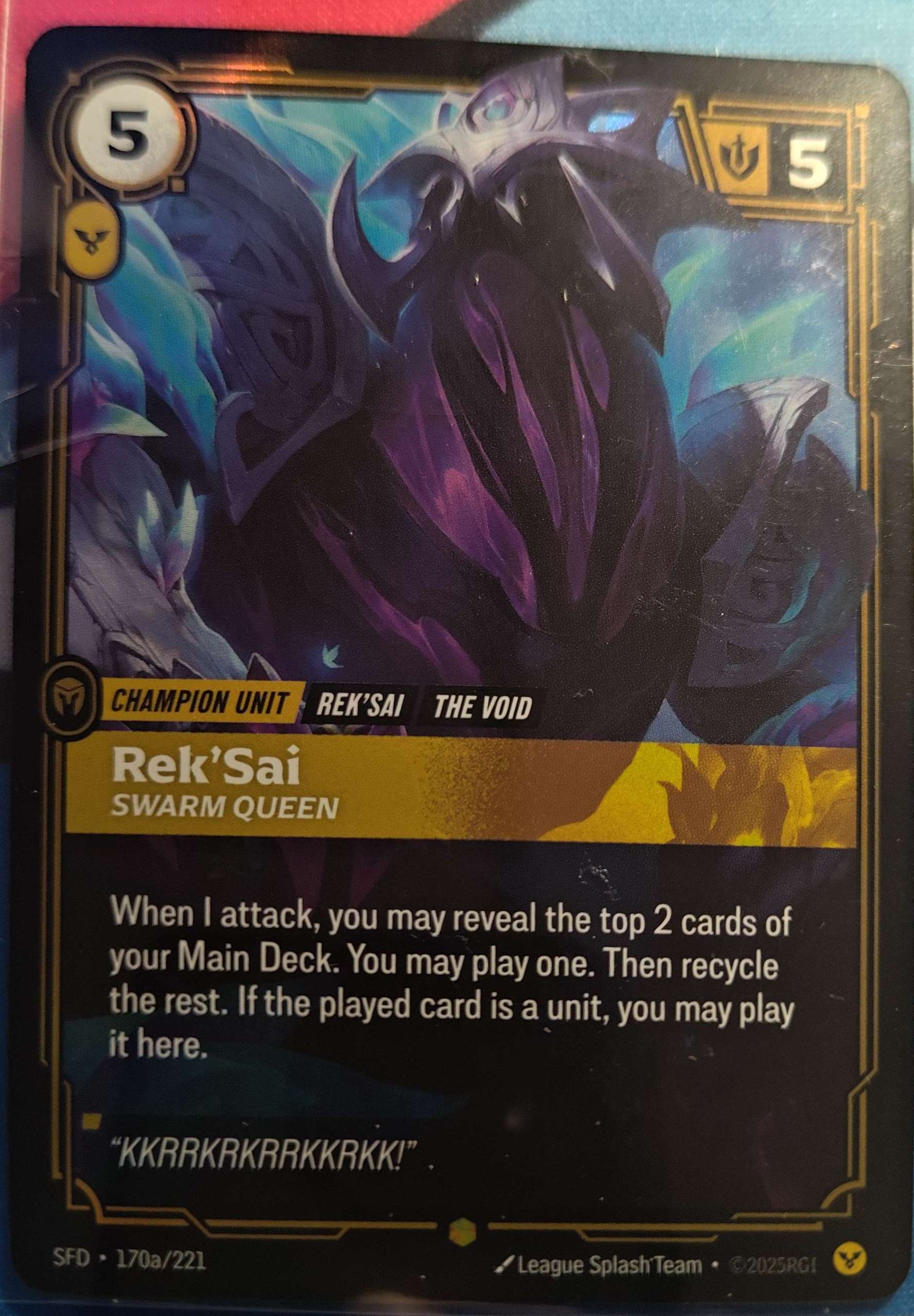 Rek'Sai Swarm Queen Alt Art 170a/221 Riftbound TCG Spiritforged NM League –  Triton's Nexus