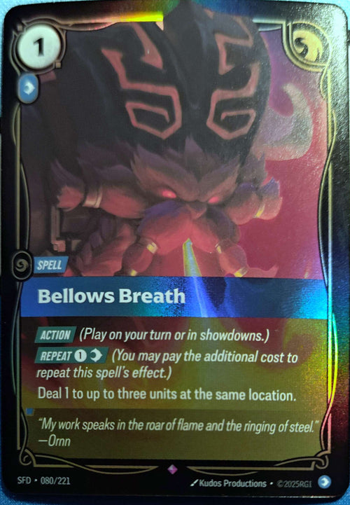 Bellows Breath 080/221 Riftbound TCG Spiritforged NM League of Legends