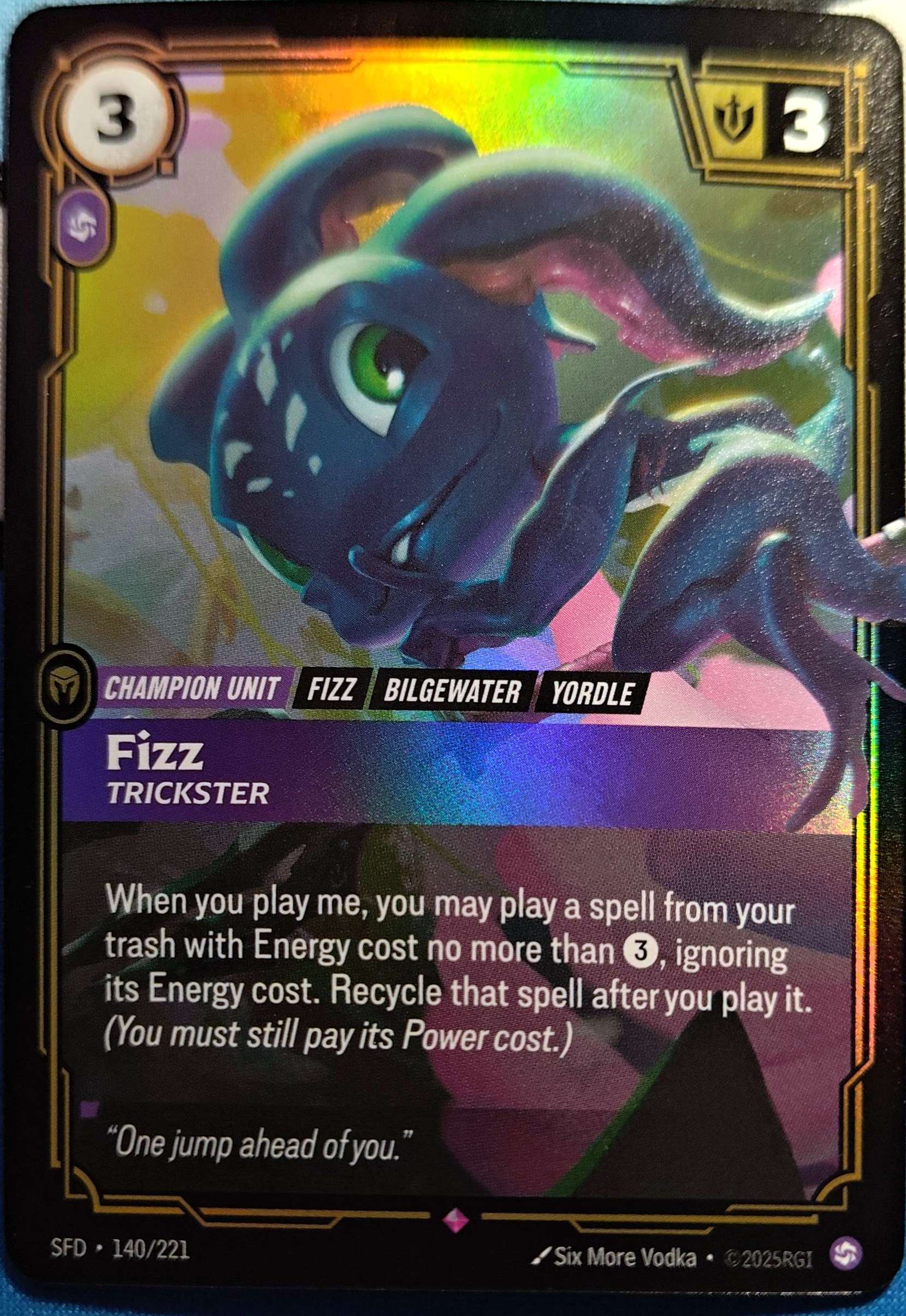 Fizz - Trickster 140/221 Riftbound TCG Spiritforged NM League of Legends