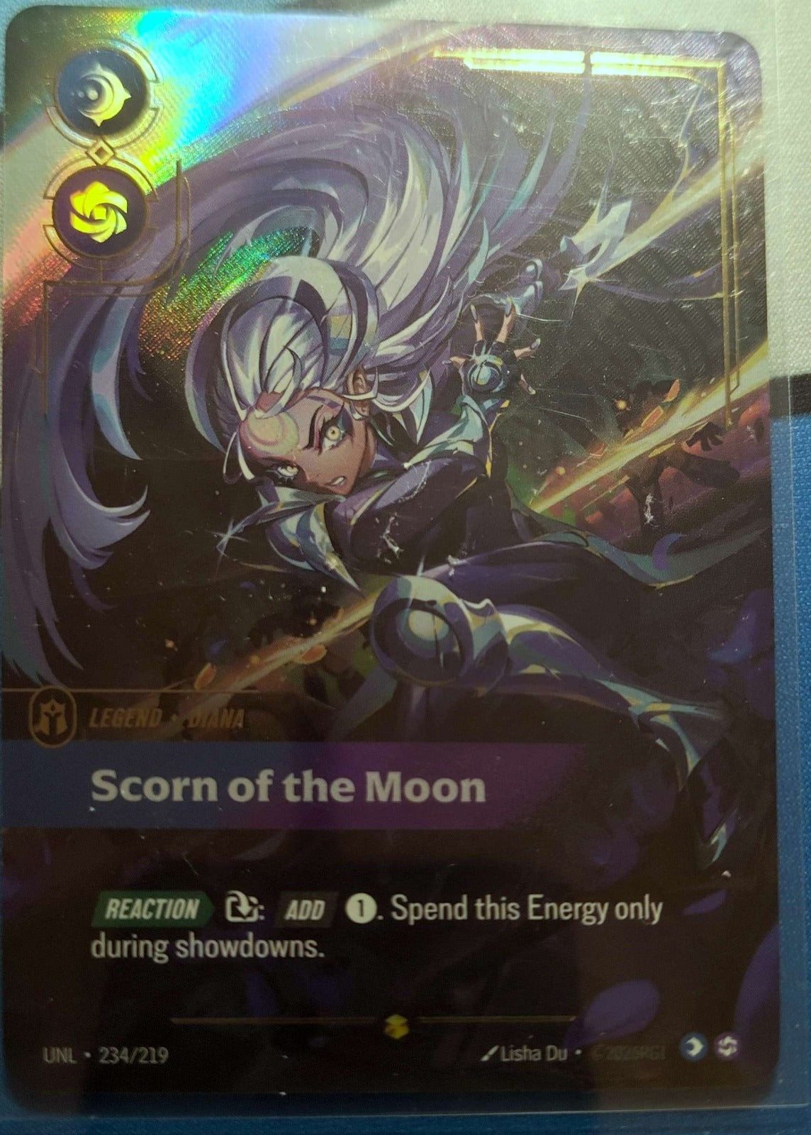 Diana Scorn of the Moon Overnumbered 234/219 Riftbound TCG Unleashed NM League
