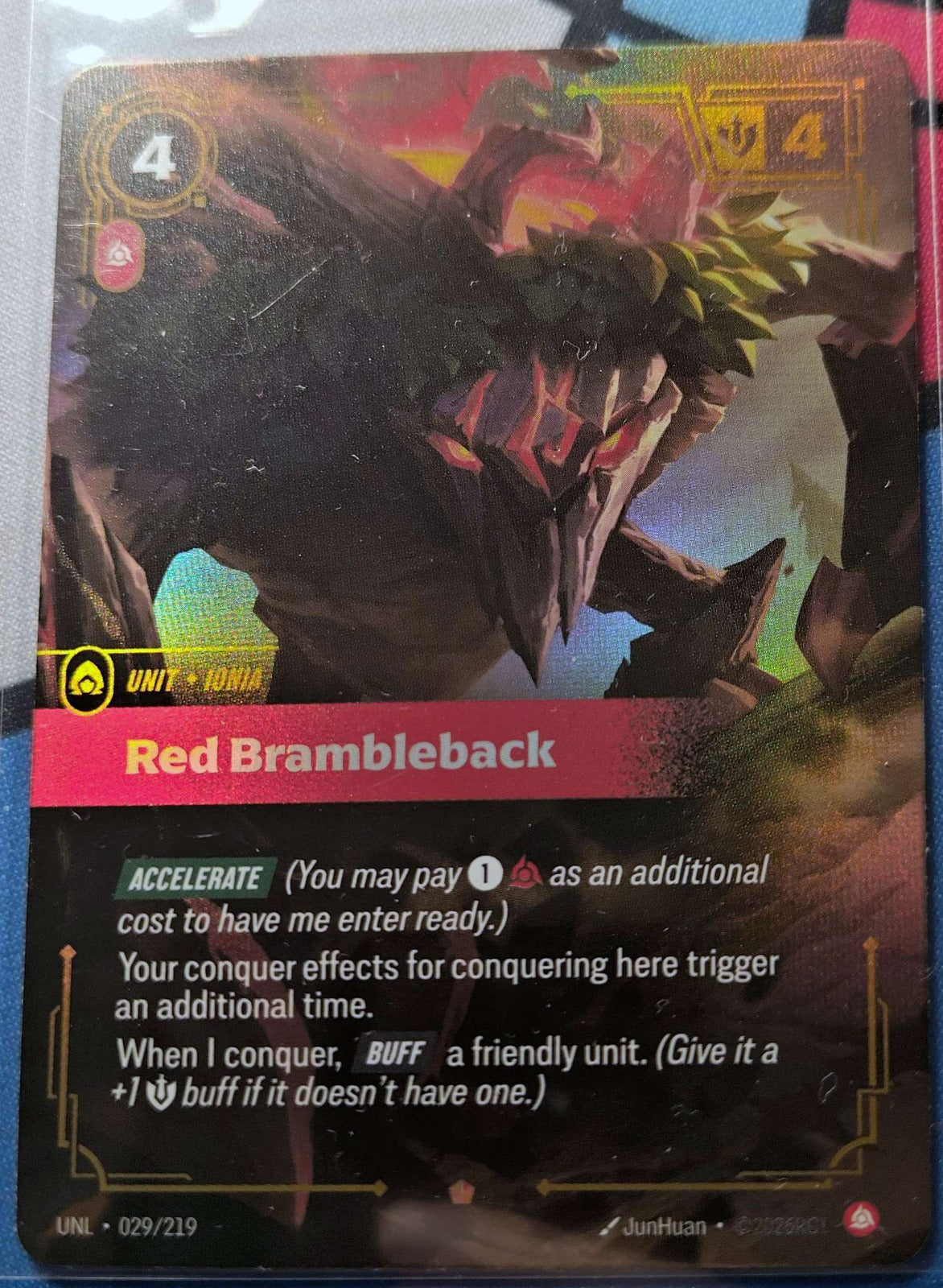 Red Brambleback 029/219 Riftbound TCG Unleashed NM League of Legends