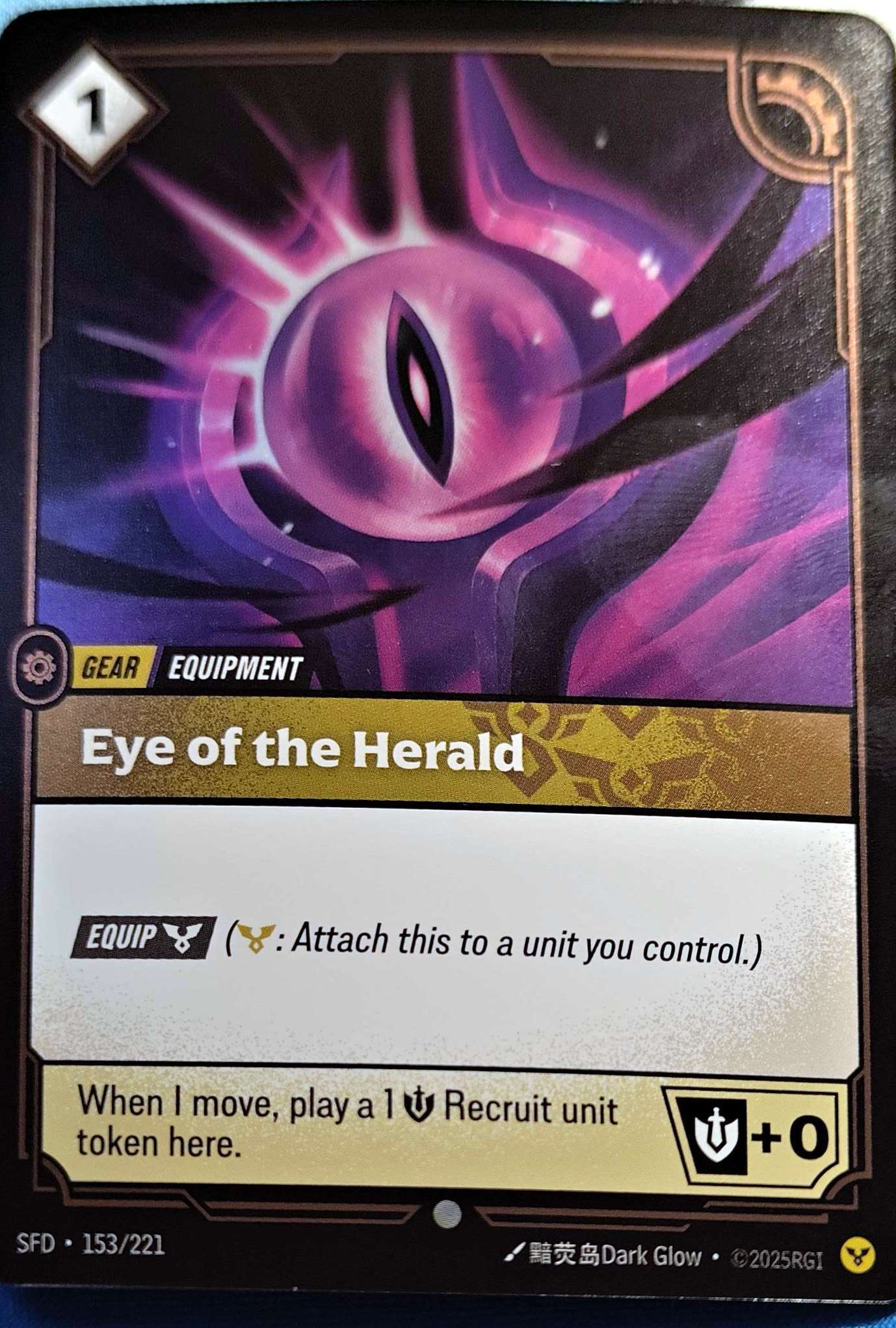 Eye of the Herald 153/221 Foil Riftbound TCG Spiritforged NM League of Legends