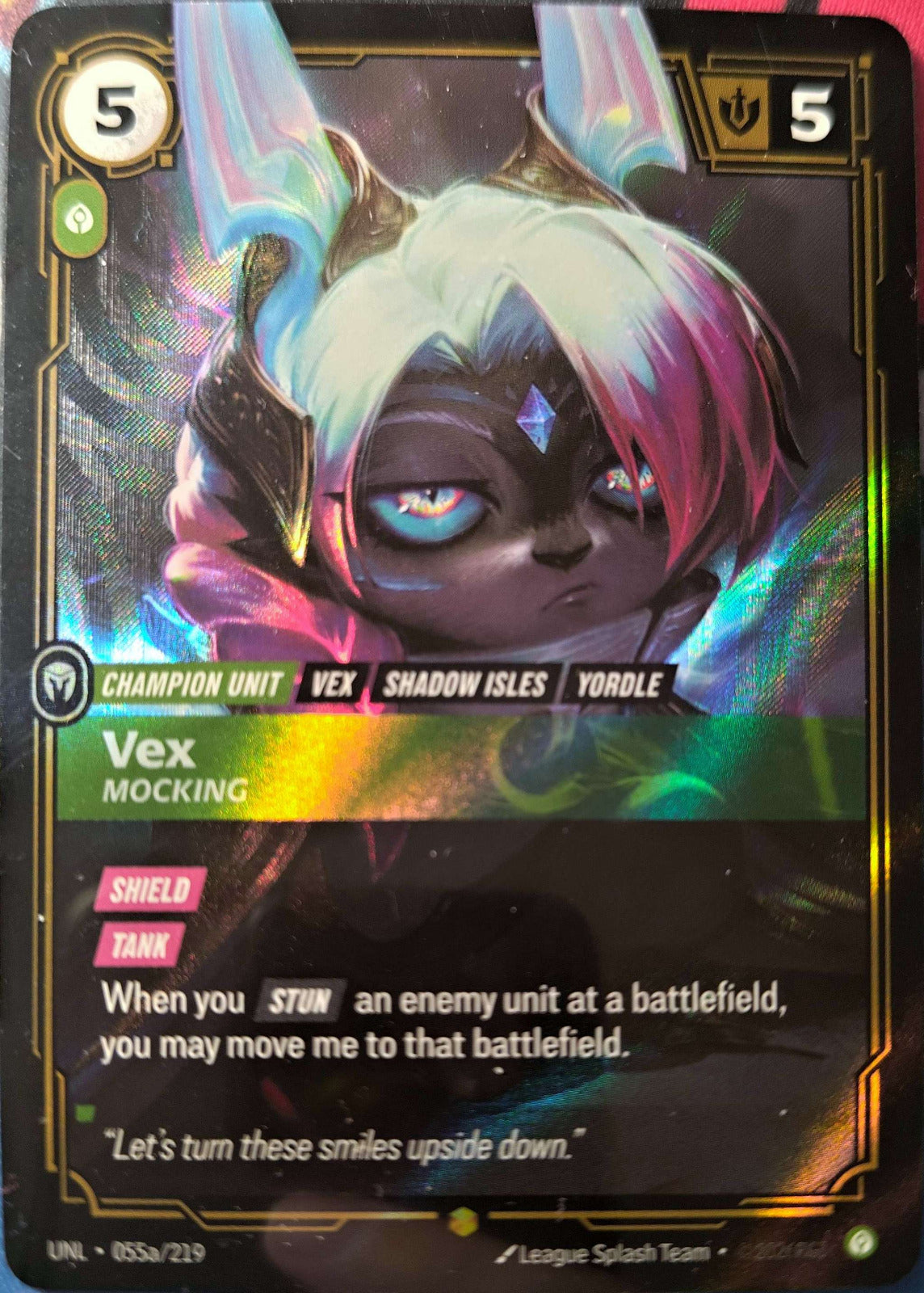 Vex Mocking Alternate Art 055a/219 Riftbound TCG Unleashed NM League of Legends