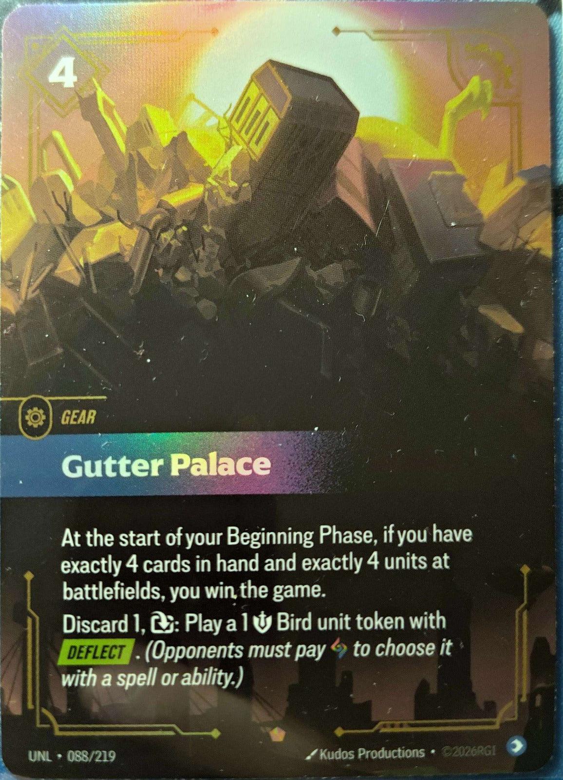 Gutter Palace 088/219 Riftbound TCG Unleashed NM League of Legends
