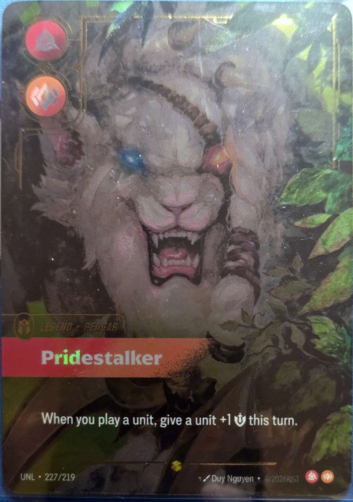 Rengar Pridestalker Overnumbere) 227/219 Riftbound TCG Unleashed NM League