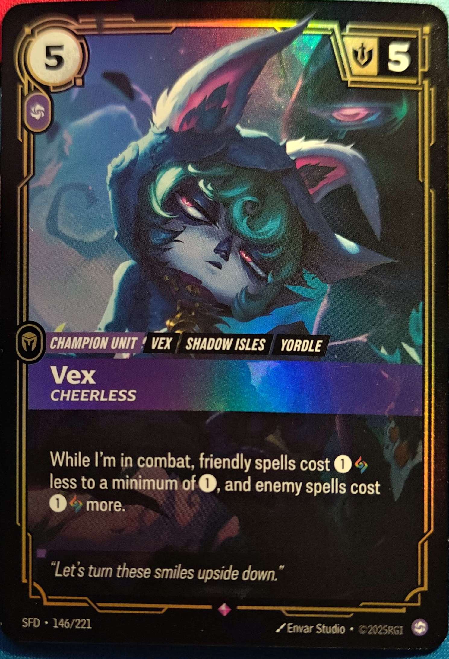 Vex - Cheerless 146/221 Riftbound TCG Spiritforged NM League of Legends