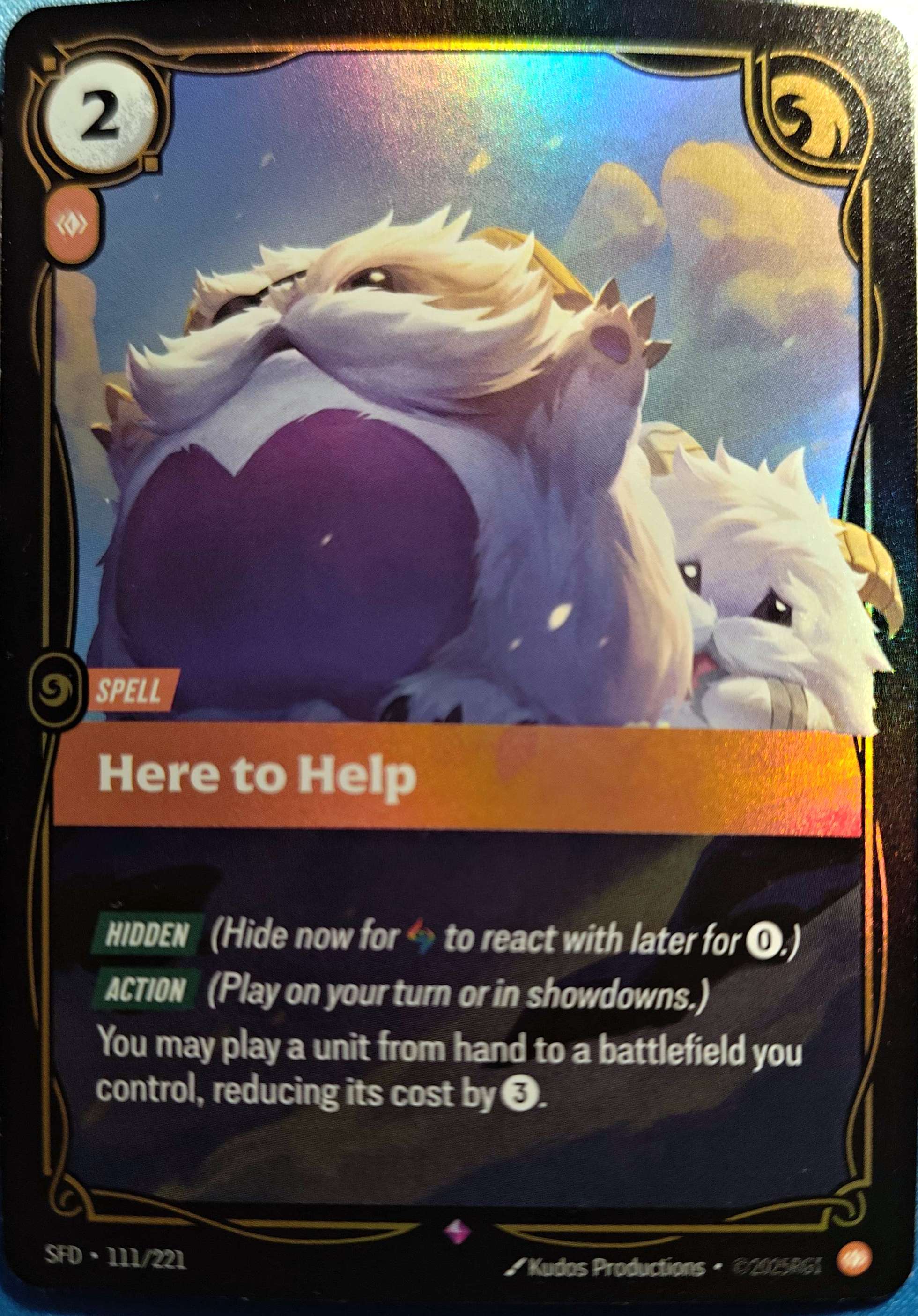 Here to Help 111/221 Riftbound TCG Spiritforged NM League of Legends