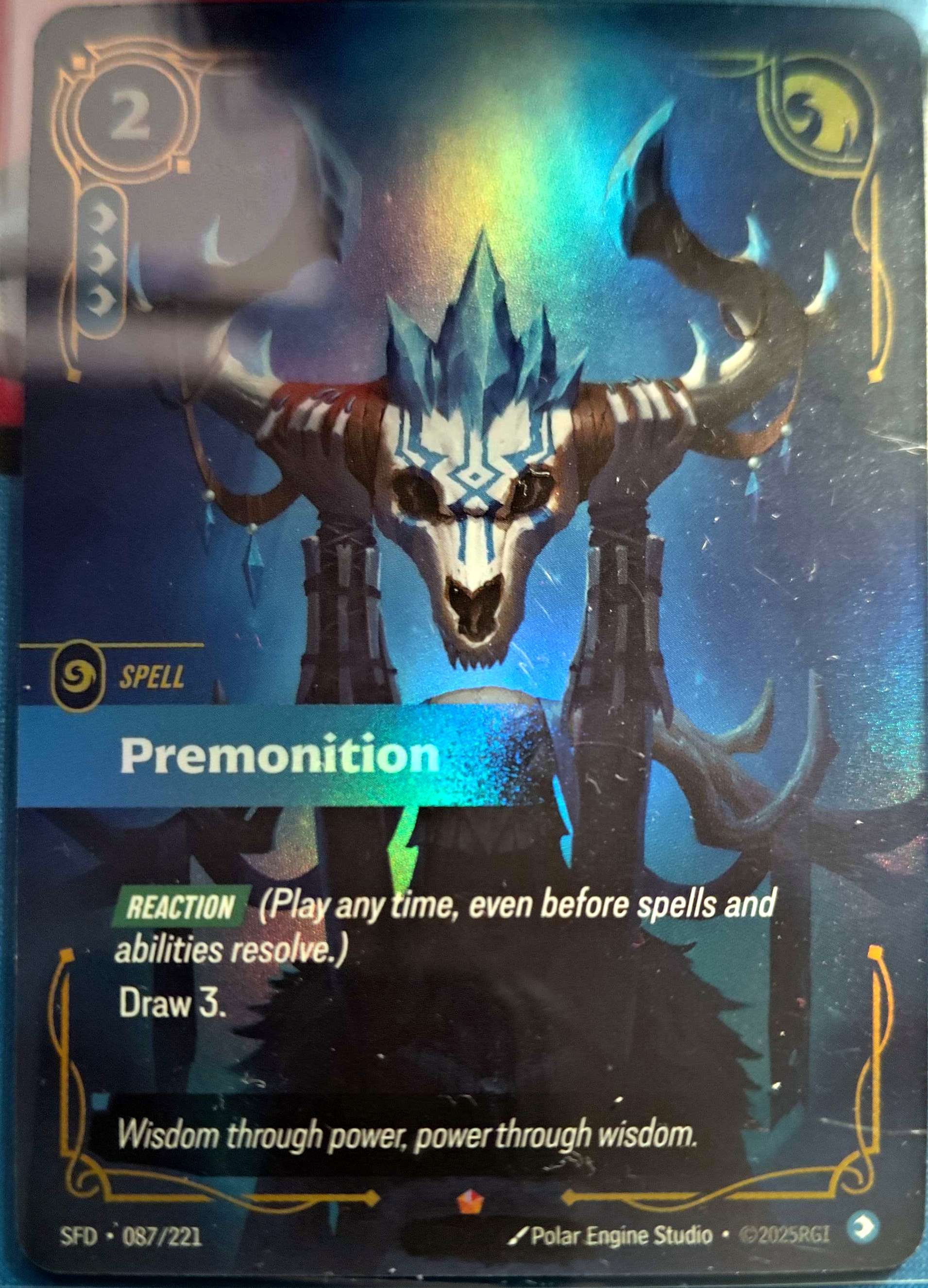 Premonition 087/221 Riftbound TCG Spiritforged NM League of Legends