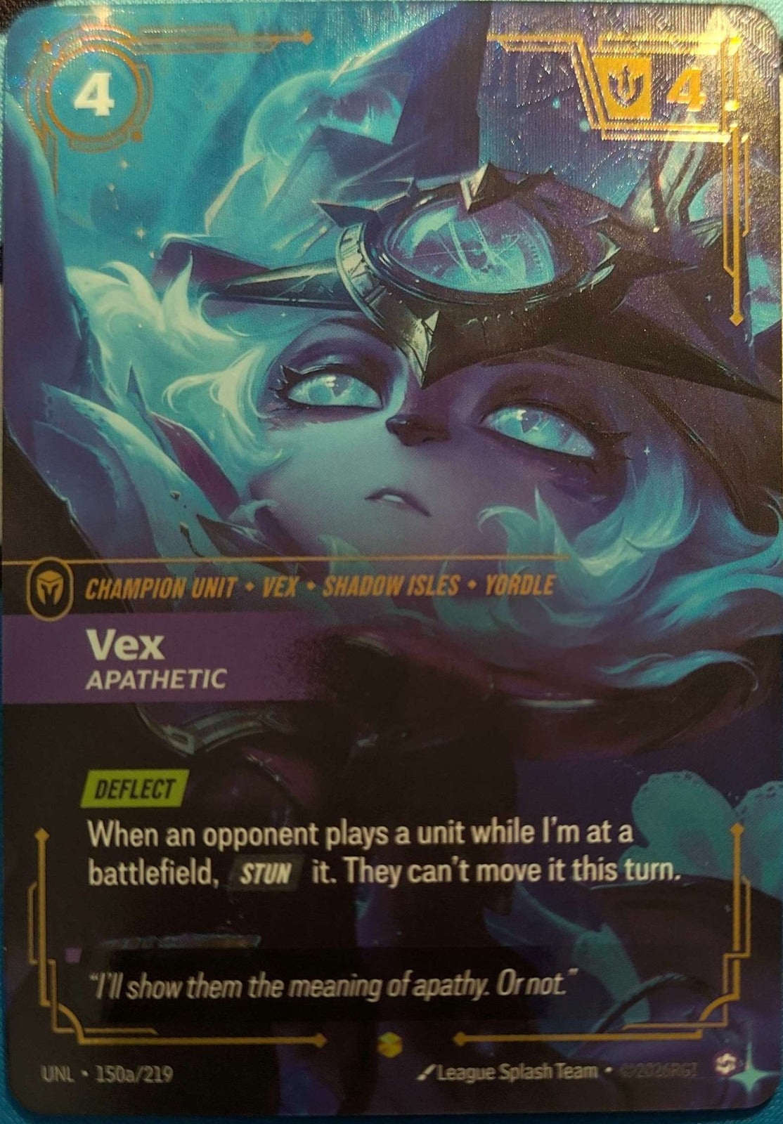 Vex Apathetic Alternate Art 150a/219 Riftbound TCG Unleashed NM League