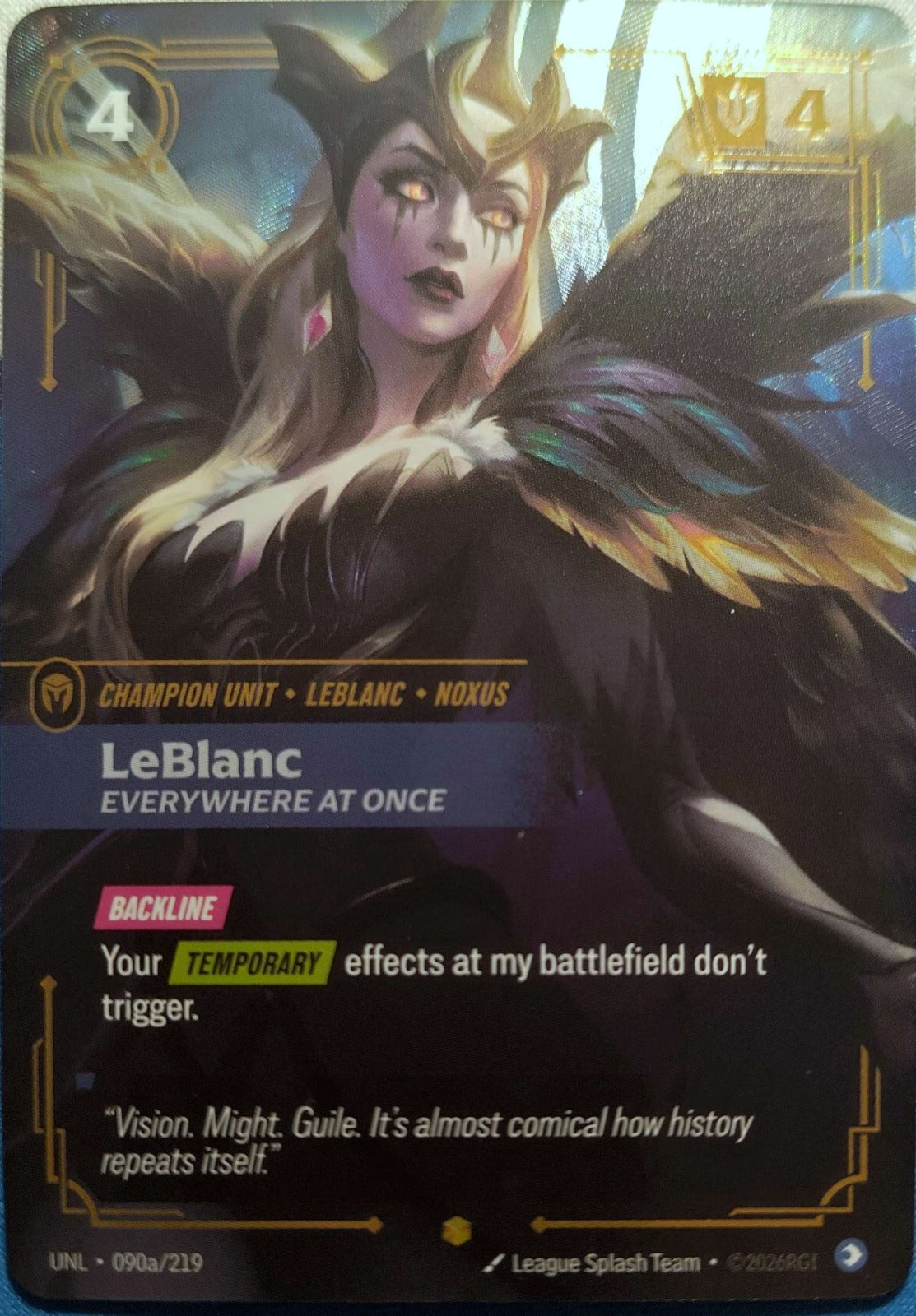 LeBlanc  Everywhere At Once Alt Art 090a/219 Riftbound TCG Unleashed NM League
