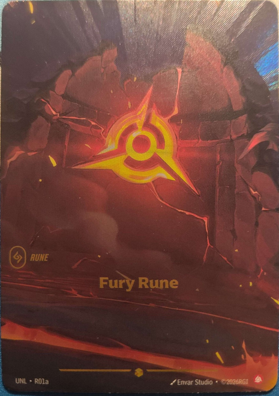 Fury Rune (Alternate Art) R01a Riftbound TCG Unleashed NM League of Legends