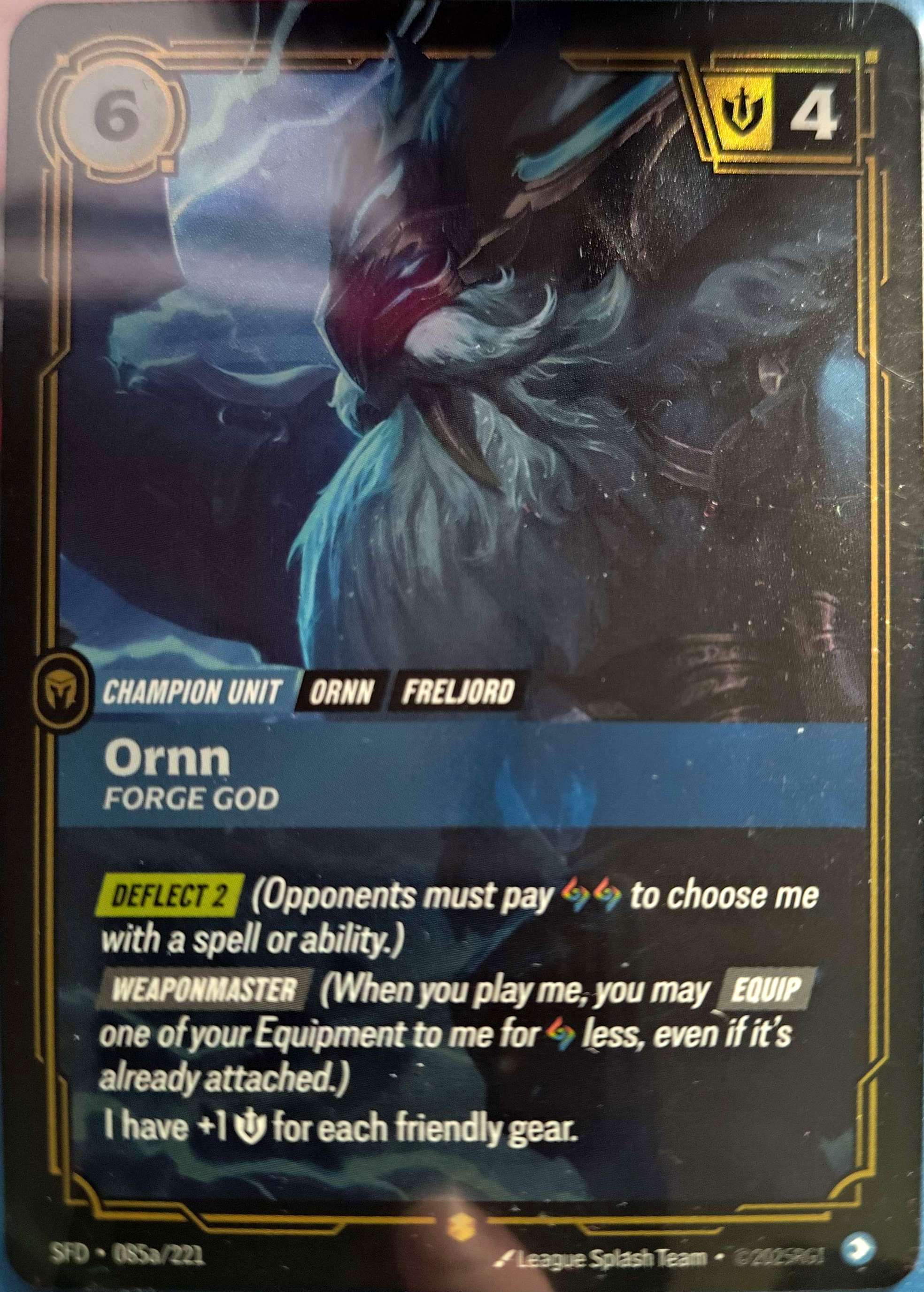 Ornn Forge God Alt Art 085a/221 Riftbound TCG Spiritforged League of Legends