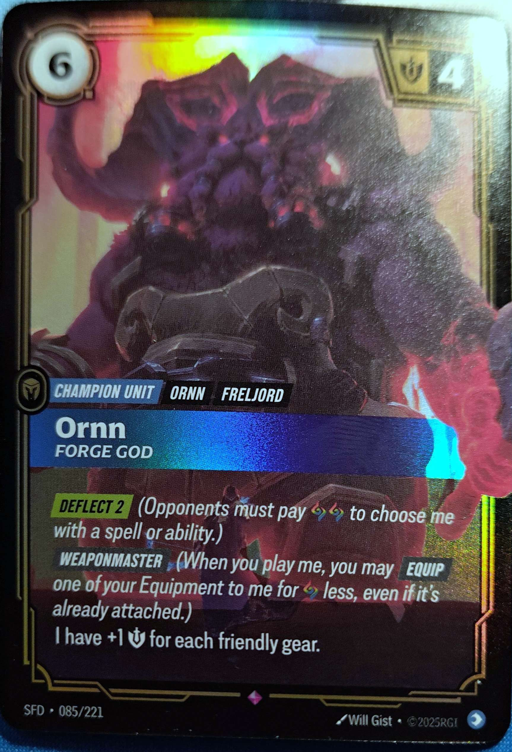 Ornn - Forge God 085/221 Riftbound TCG Spiritforged NM League of Legends