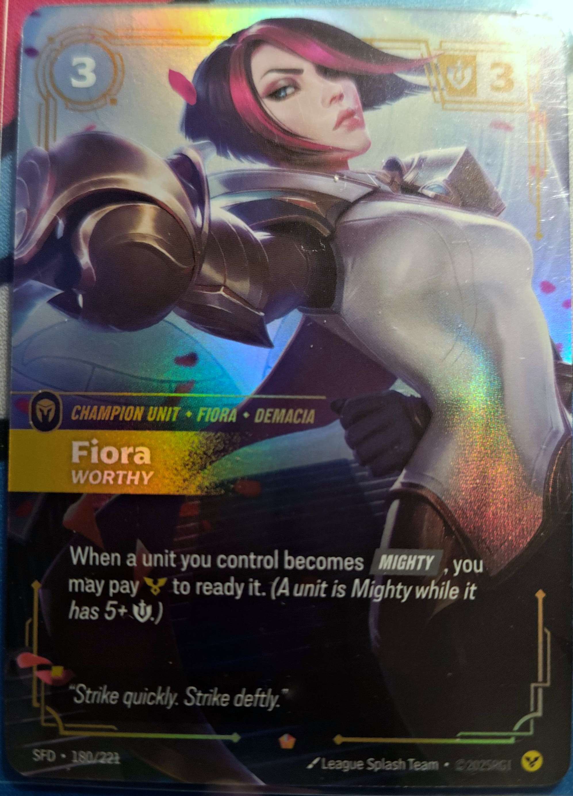 Fiora Worthy 180/221 Riftbound TCG Spiritforged NM League of Legends