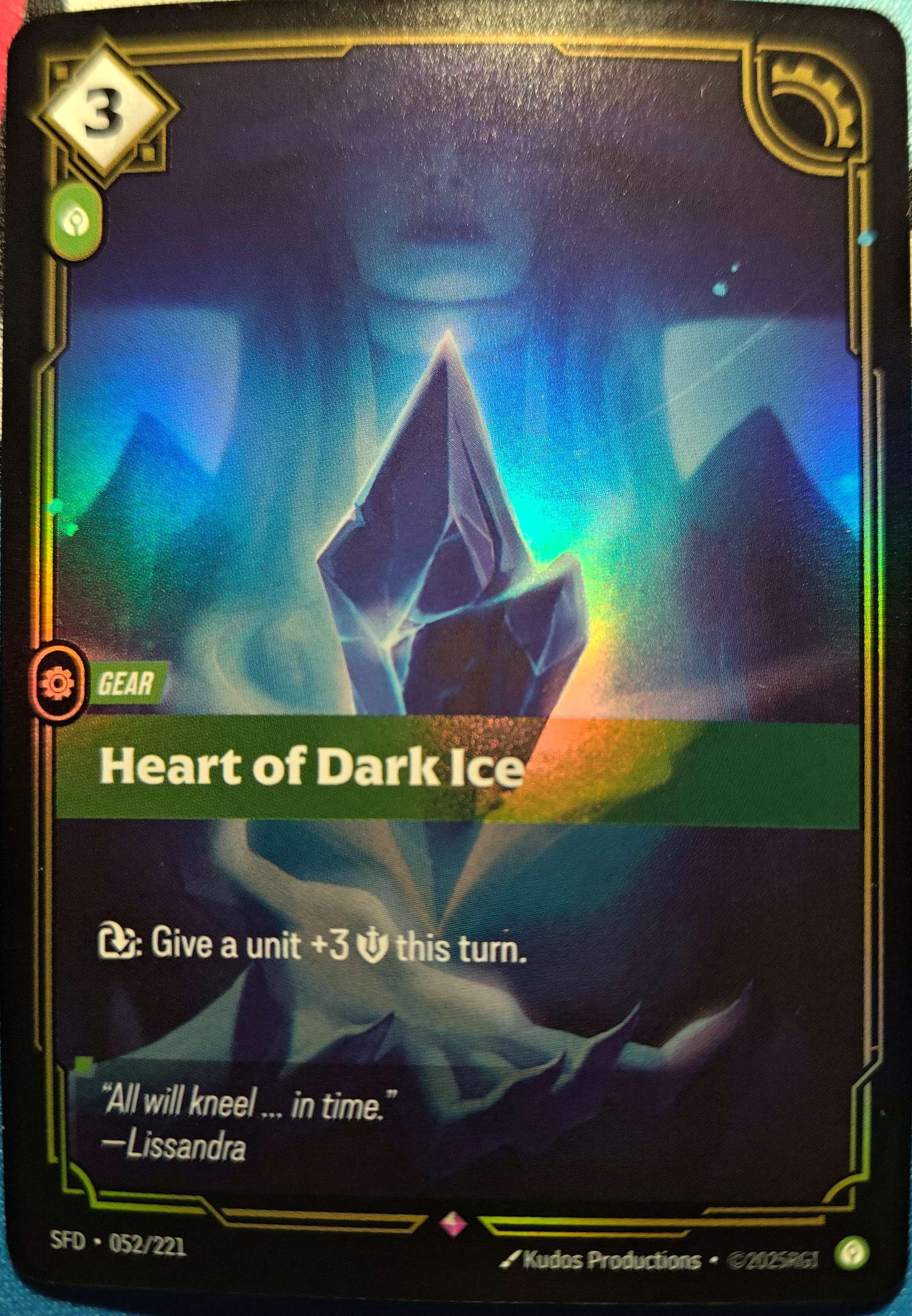 Heart of Dark Ice 052/221 Riftbound TCG Spiritforged NM League of Legends