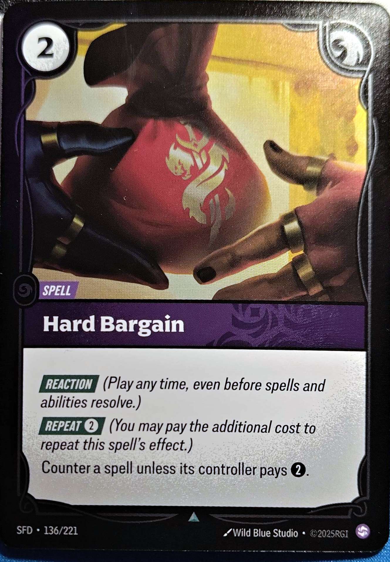 Hard Bargain 136/221 Foil Riftbound TCG Spiritforged NM League of Legends