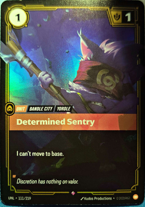 Determined Sentry 111/219 Riftbound TCG Unleashed NM League of Legends