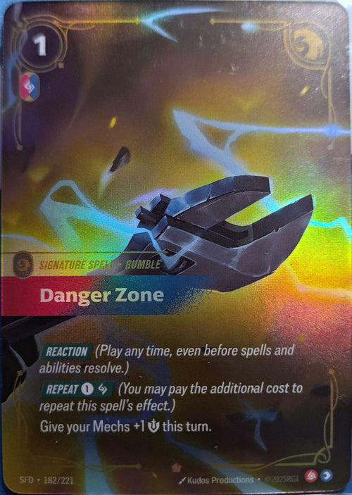 Danger Zone 182/221 Riftbound TCG Spiritforged NM League of Legends