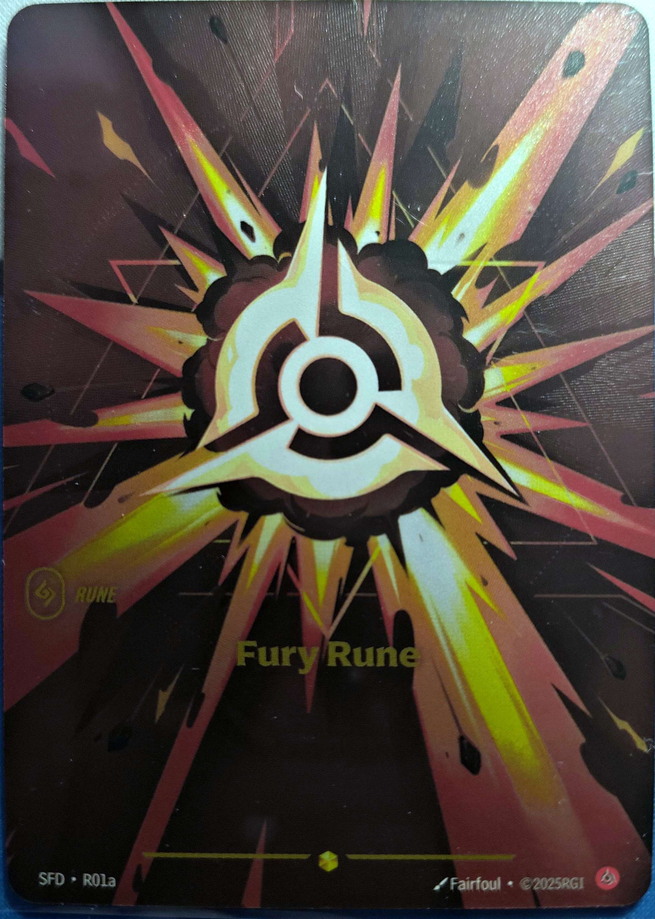 Fury Rune Alternate Art R01a Riftbound TCG Spiritforged NM League of Legends