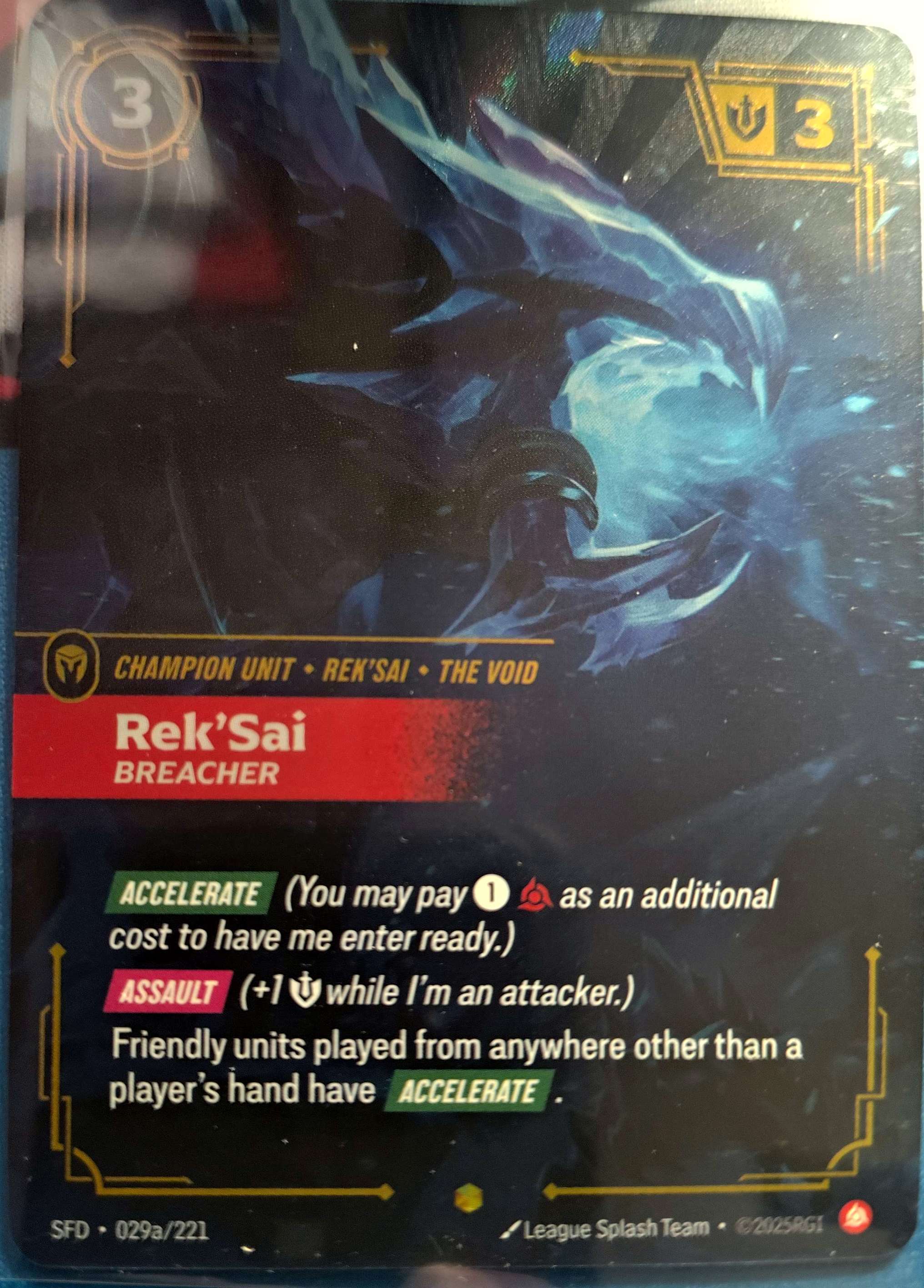 Rek'Sai Breacher Alt Art 029a/221 Riftbound TCG Spiritforged League of Legends