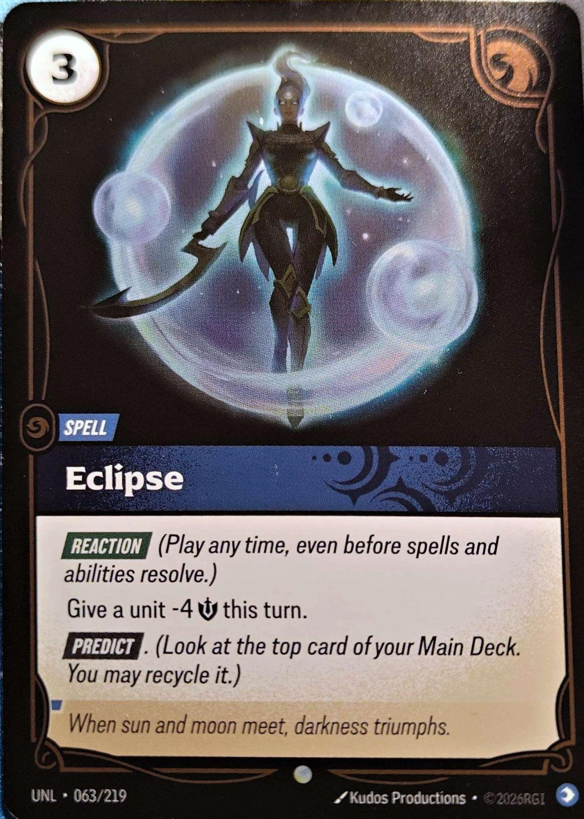 Eclipse 063/219 Riftbound TCG Unleashed NM League of Legends