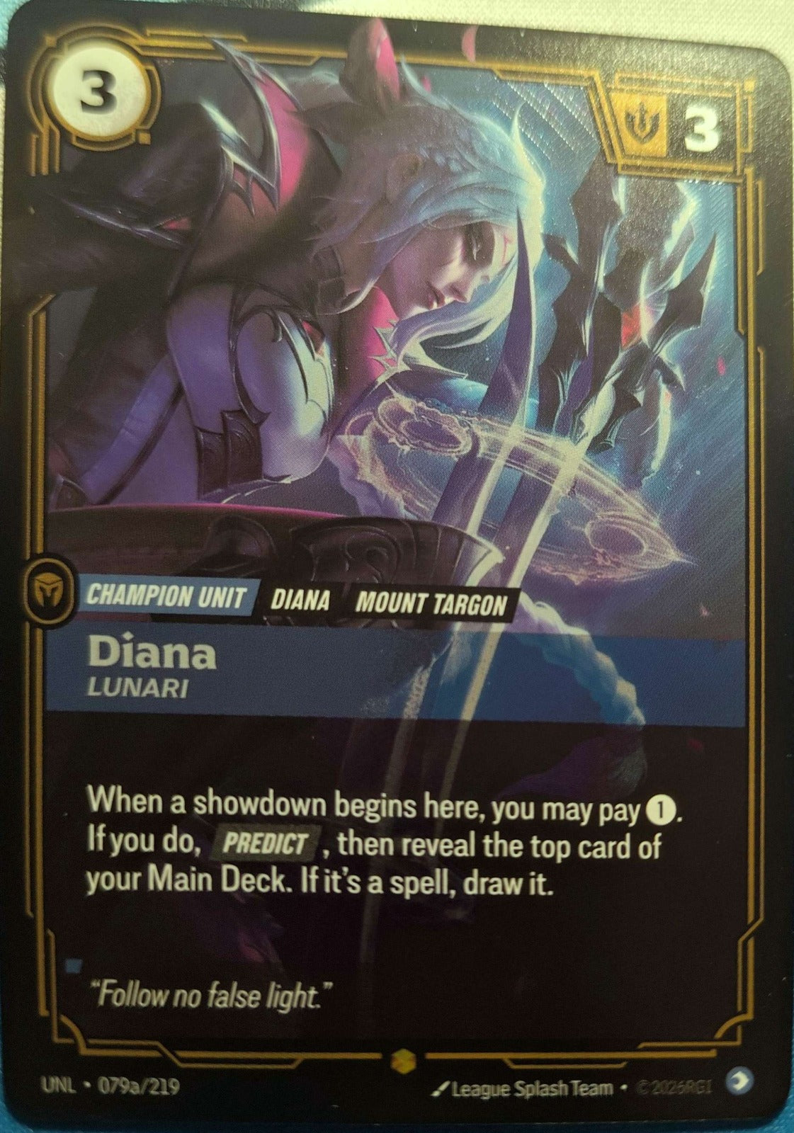 Diana - Lunari Alt Art 079a/219 Riftbound TCG Unleashed NM League of Legends