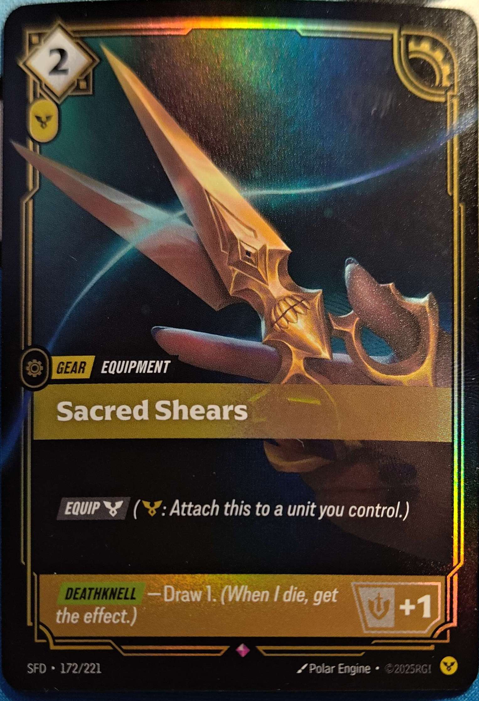 Sacred Shears 172/221 Riftbound TCG Spiritforged NM League of Legends