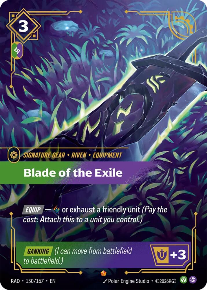 Blade of the Exile 150/167 Riftbound TCG Radiance NM League of Legends