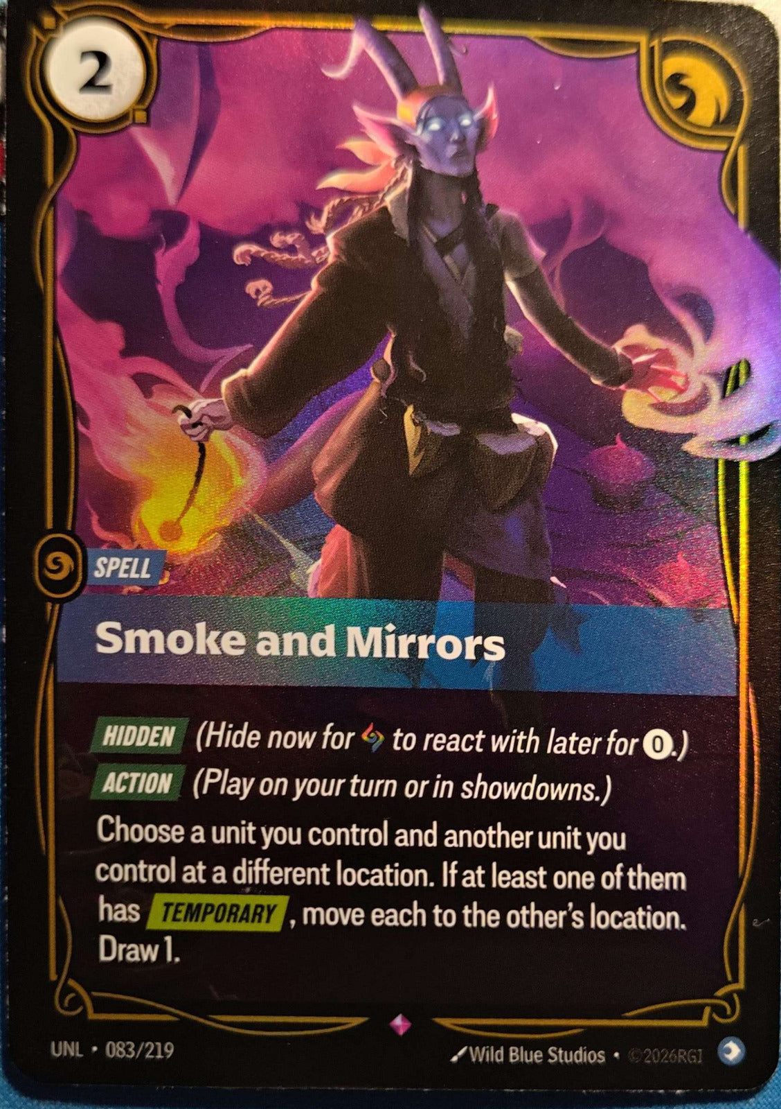Smoke and Mirrors 083/219 Riftbound TCG Unleashed NM League of Legends