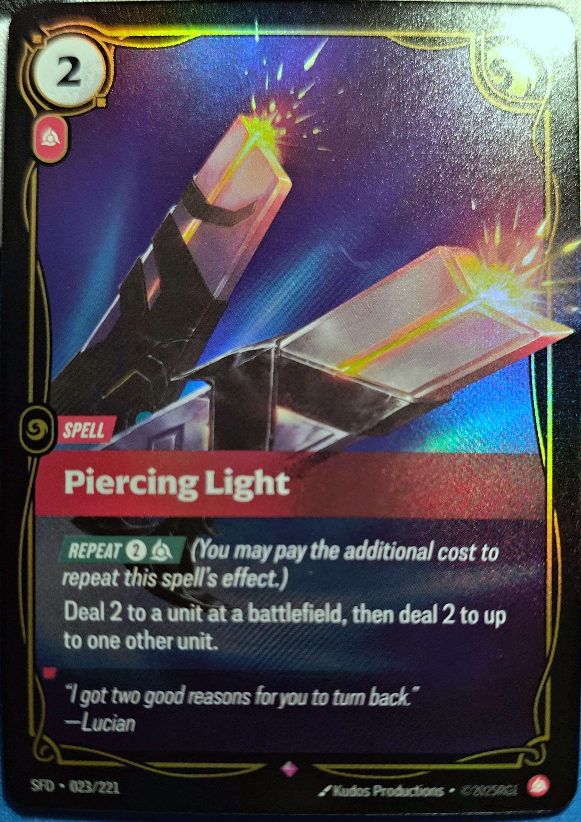 Piercing Light 023/221 Riftbound TCG Spiritforged NM League of Legends