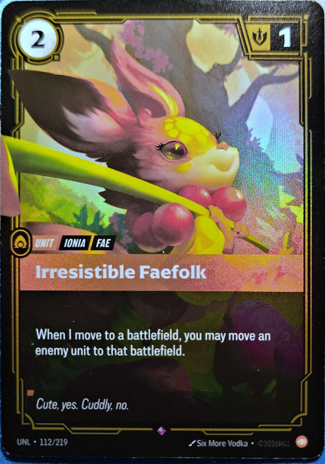 Irresistible Faefolk 112/219 Riftbound TCG Unleashed NM League of Legends