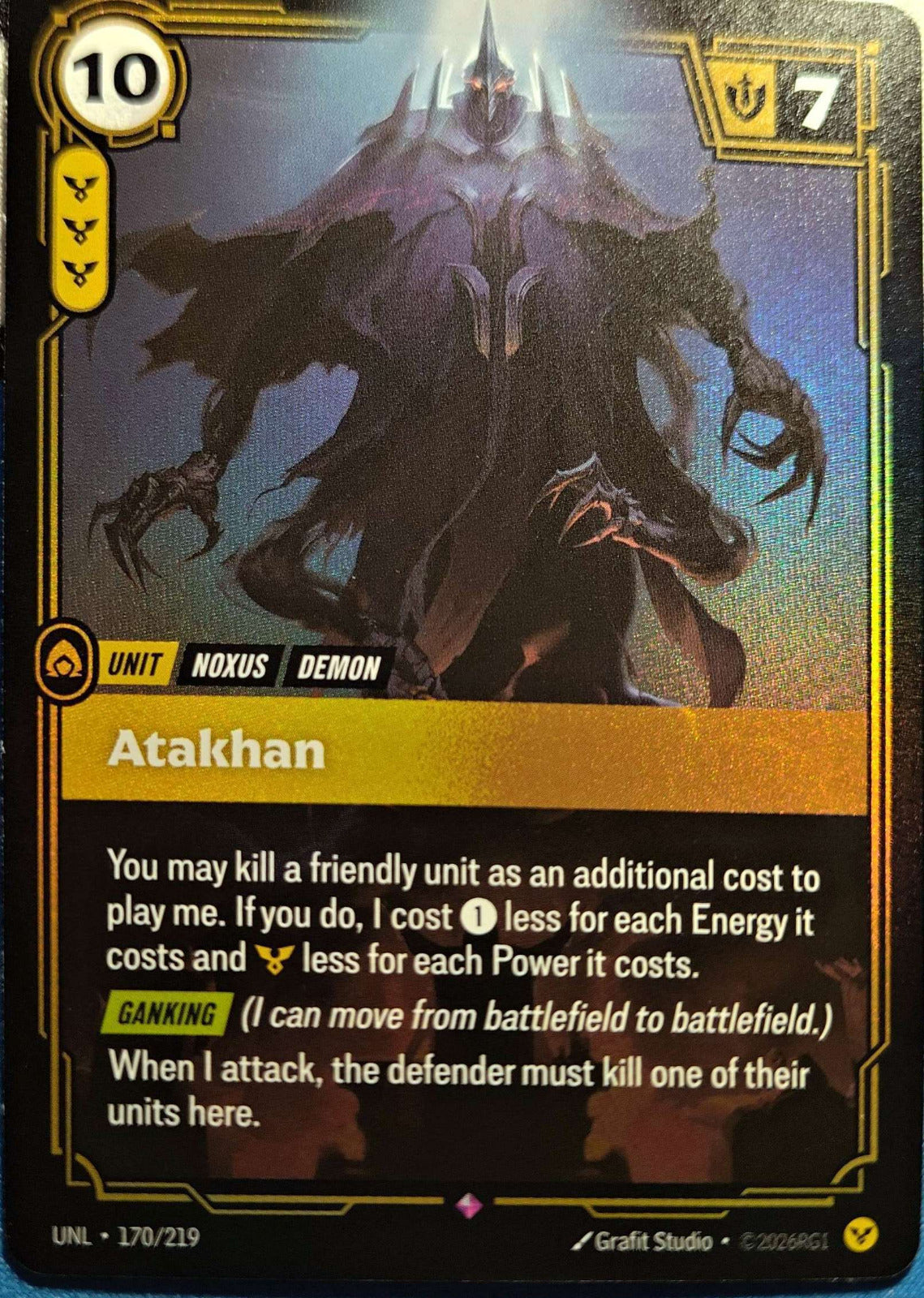 Atakhan 170/219 Riftbound TCG Unleashed NM League of Legends