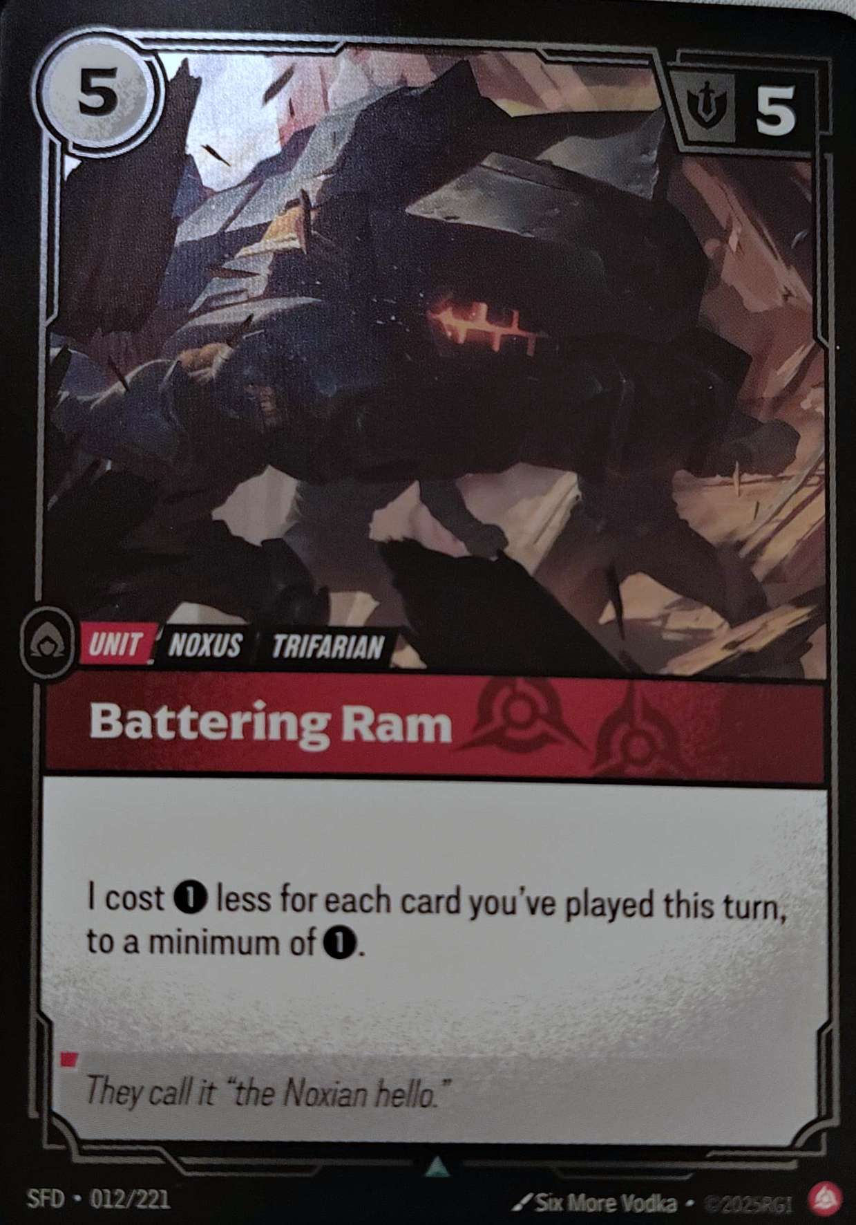 Battering Ram 012/221 Foil Riftbound TCG Spiritforged NM League of Legends