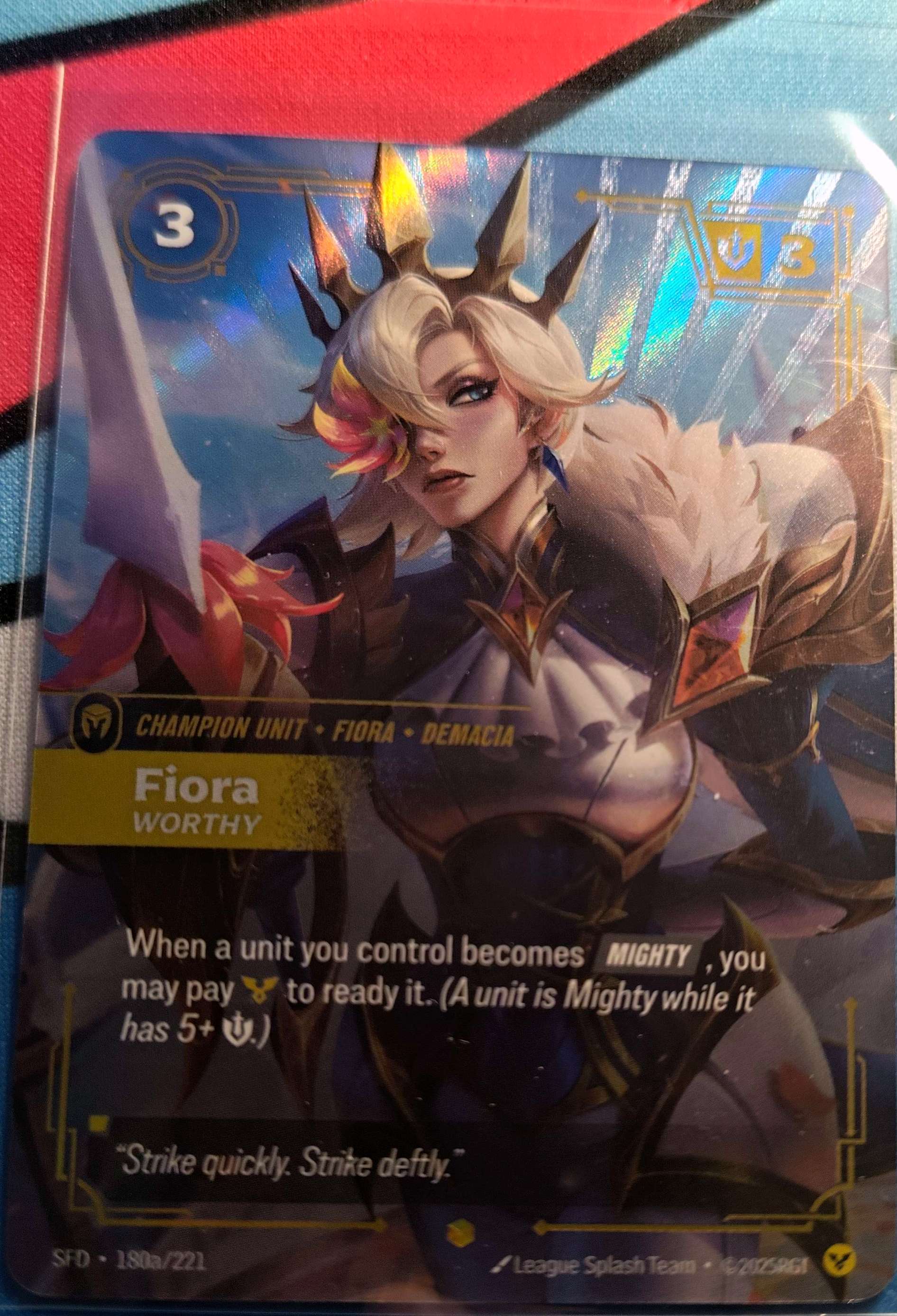 Fiora Worthy Alt Art 180a/221 Riftbound TCG Spiritforged NM League of Legends