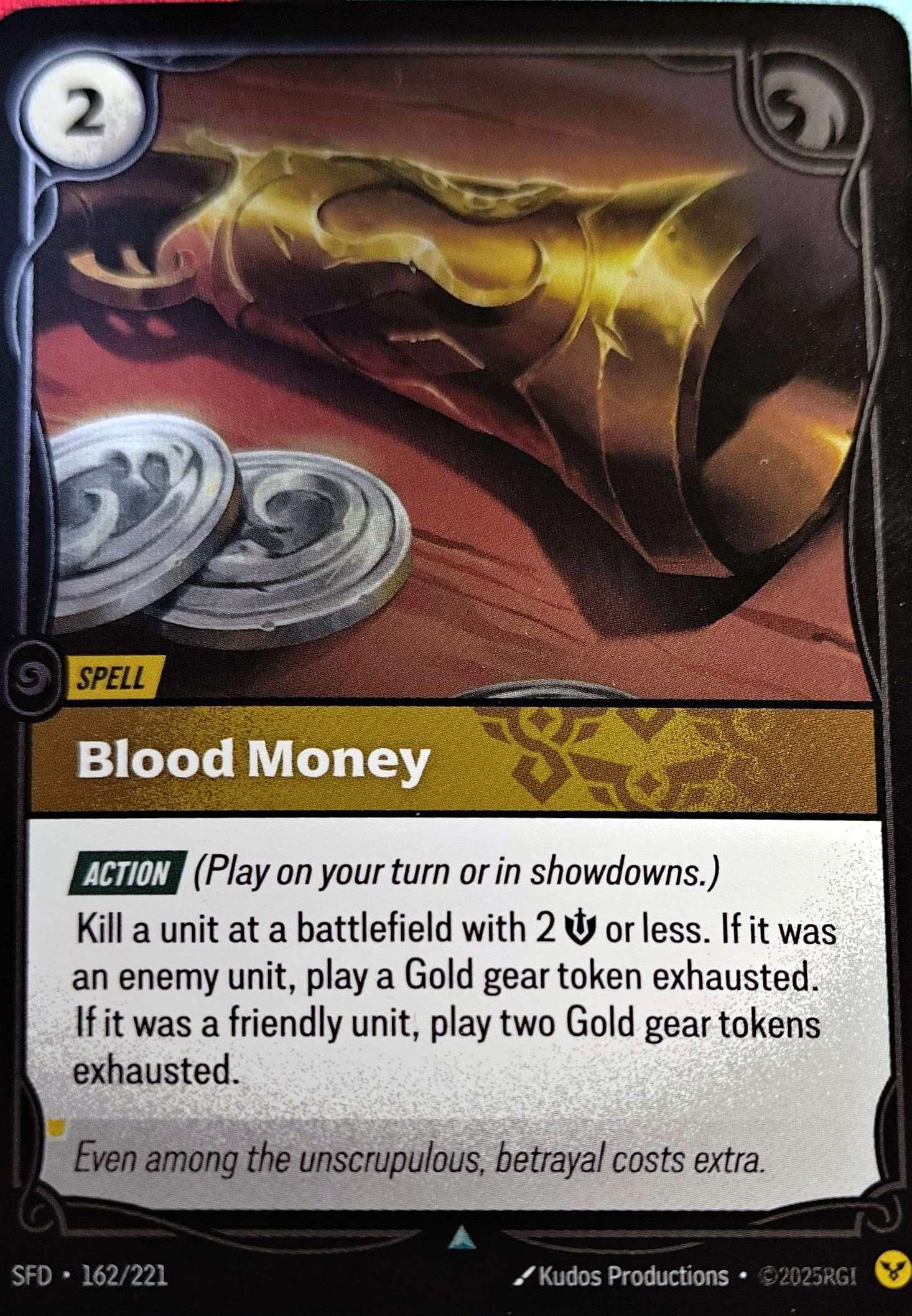 Blood Money 162/221 Foil Riftbound TCG Spiritforged NM League of Legends