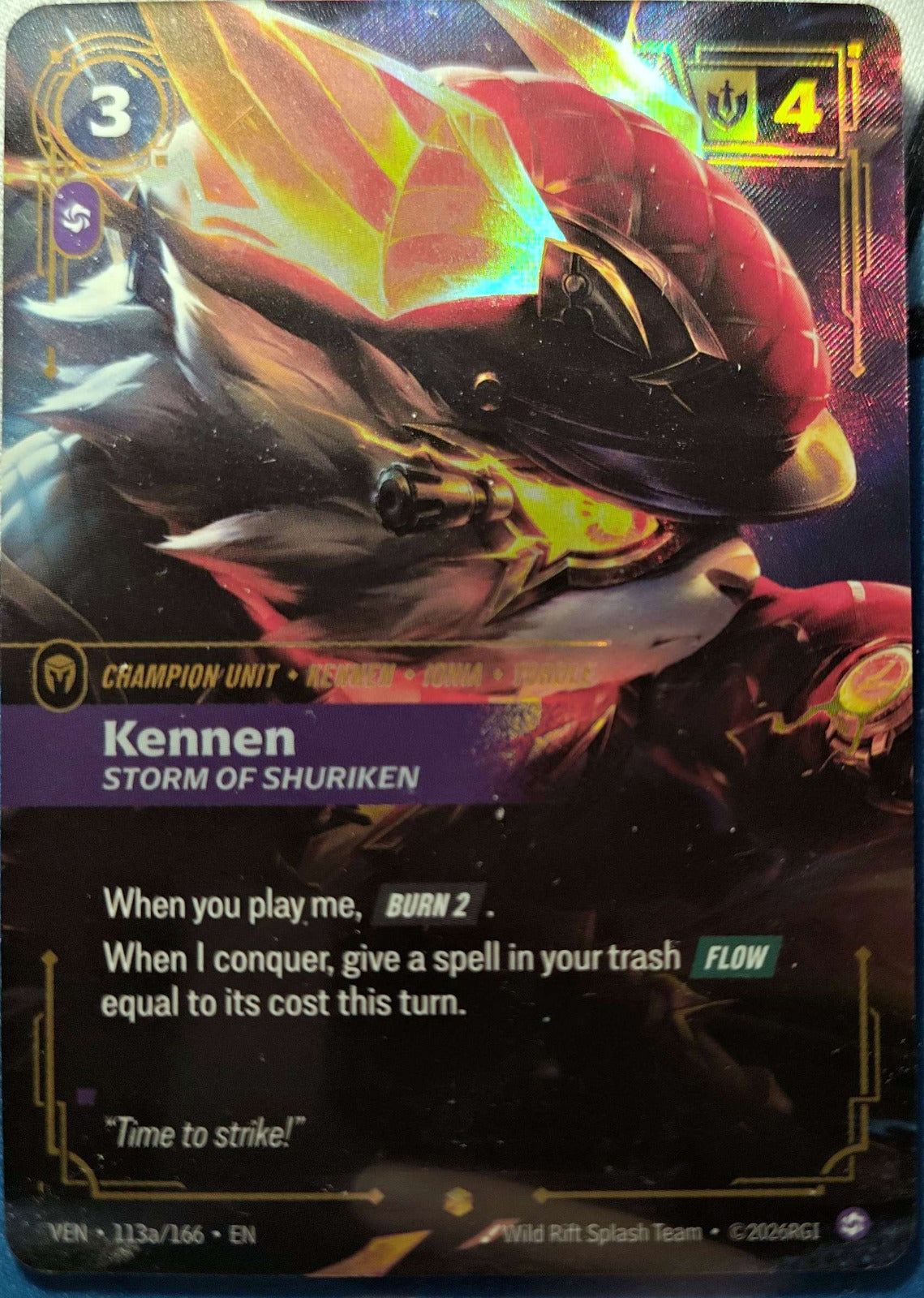 Kennen Storm of Shuriken Alt Art 113a/166 Riftbound TCG Vendetta NM League