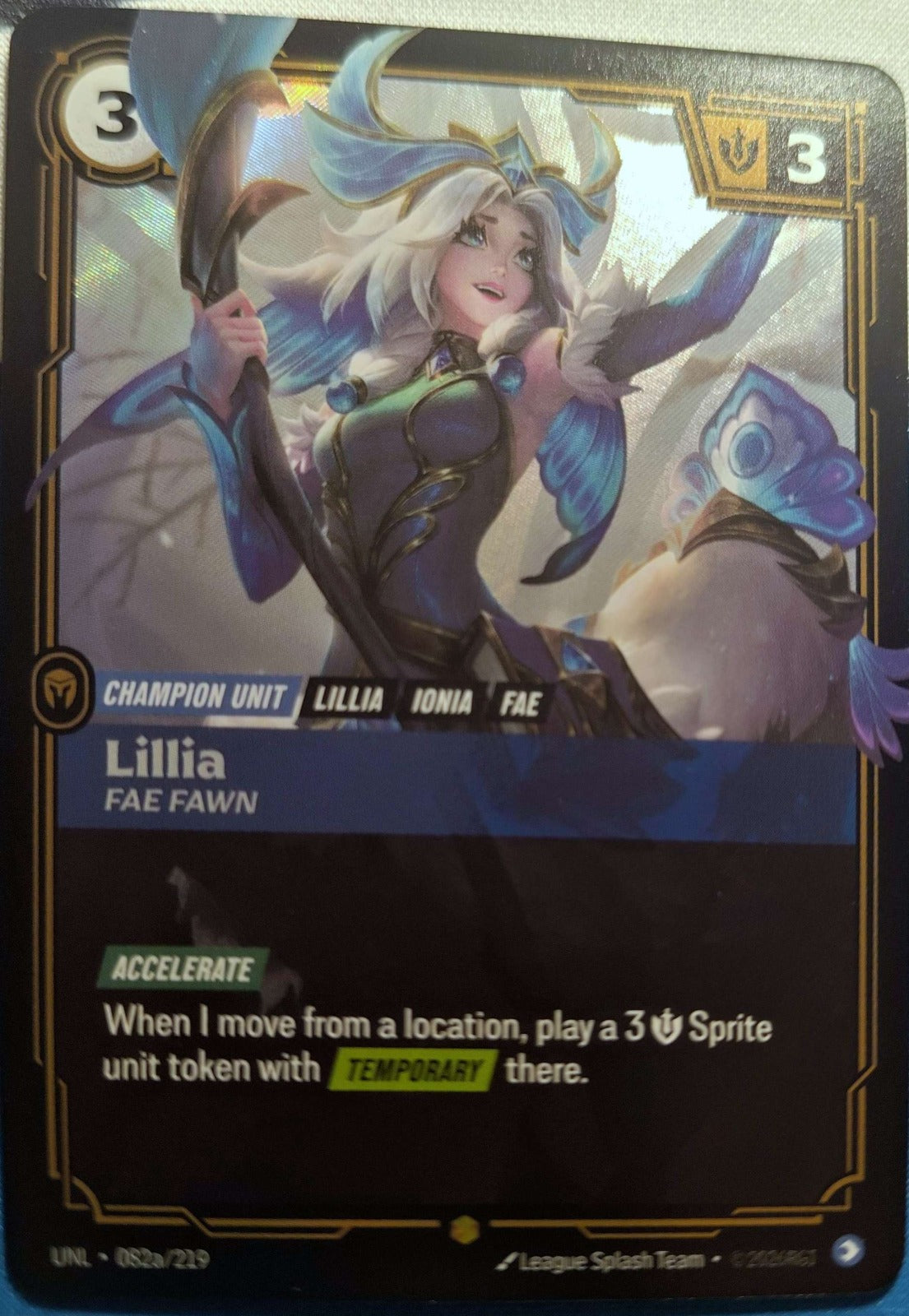 Lillia - Fae Fawn Alternate Art 082a/219 Riftbound TCG Unleashed NM League