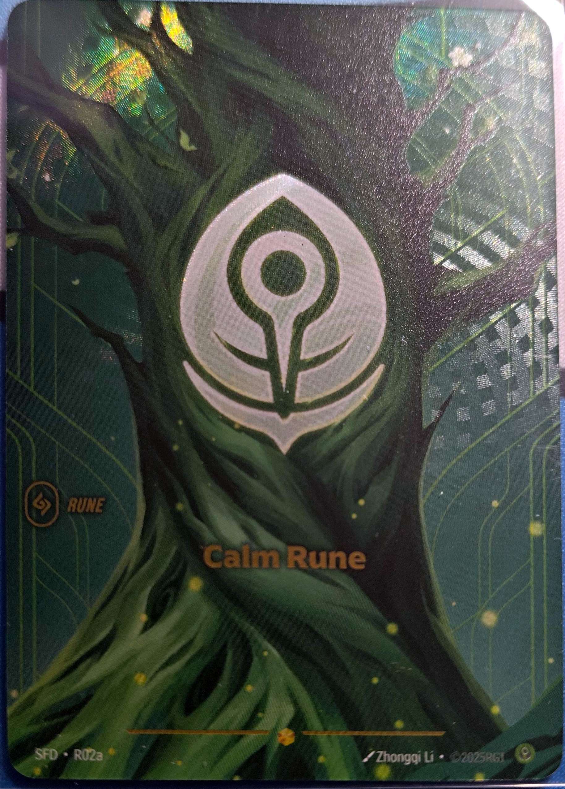 Calm Rune Alternate Art R02a Riftbound TCG Spiritforged NM League of Legends