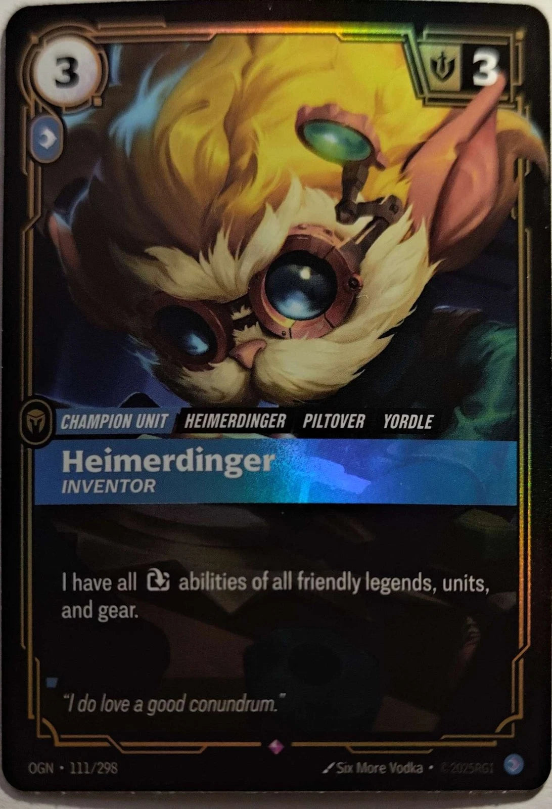 Heimerdinger - Inventor 111/298 Riftbound TCG Origins NM League of Legends