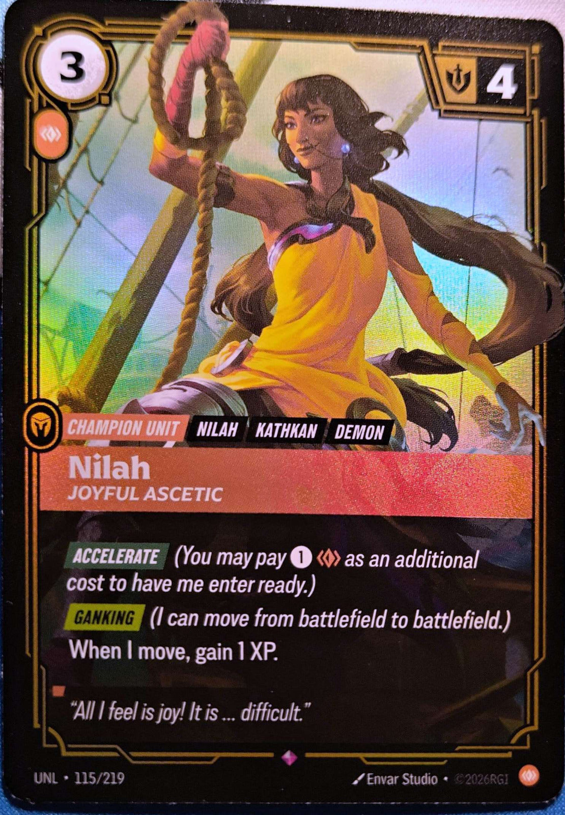 Nilah - Joyful Ascetic 115/219 Riftbound TCG Unleashed NM League of Legends