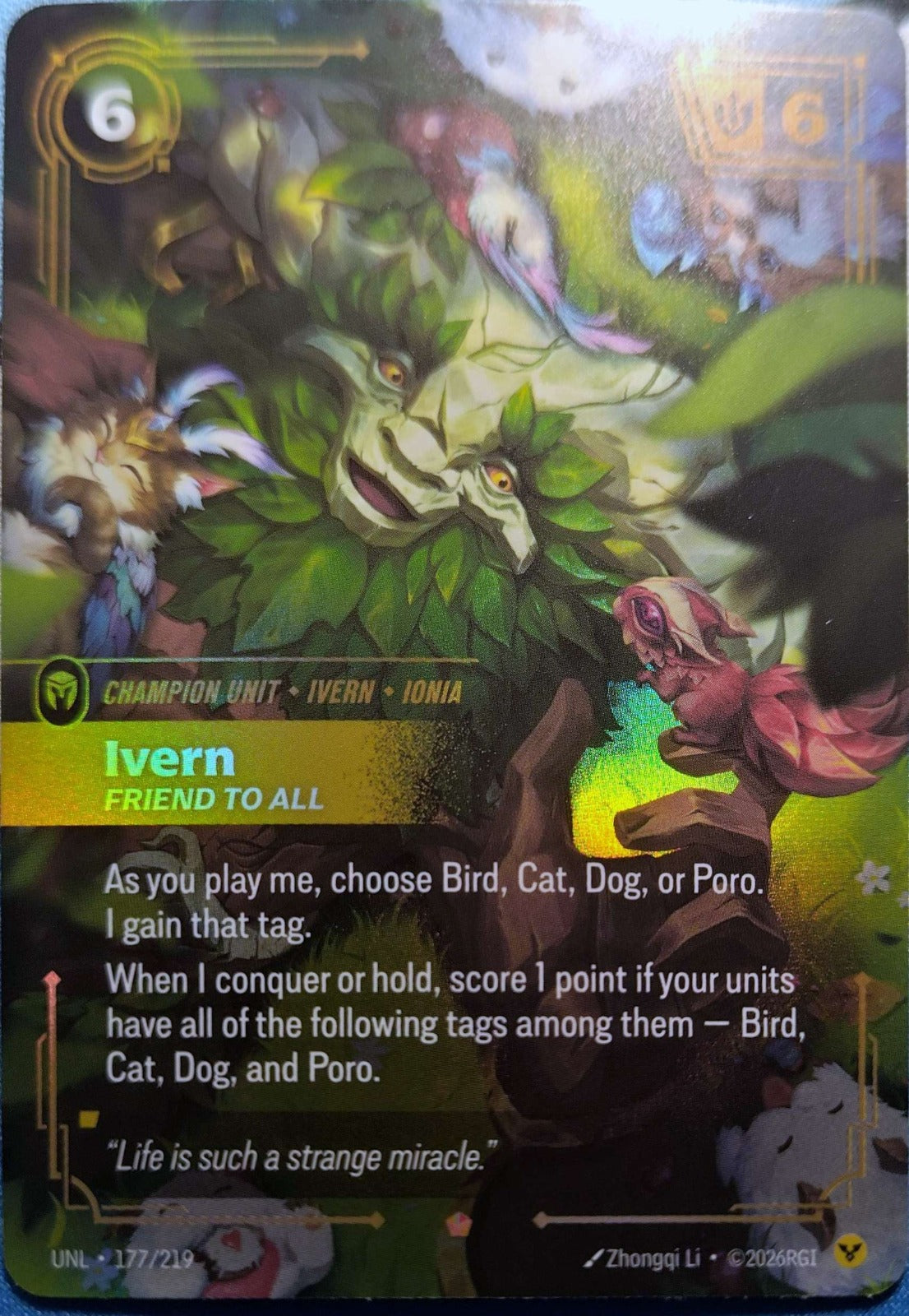 Ivern - Friend to All 177/219 Riftbound TCG Unleashed NM League of Legends