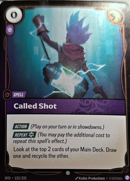 Called Shot 122/221 Foil Riftbound TCG Spiritforged NM League of Legends